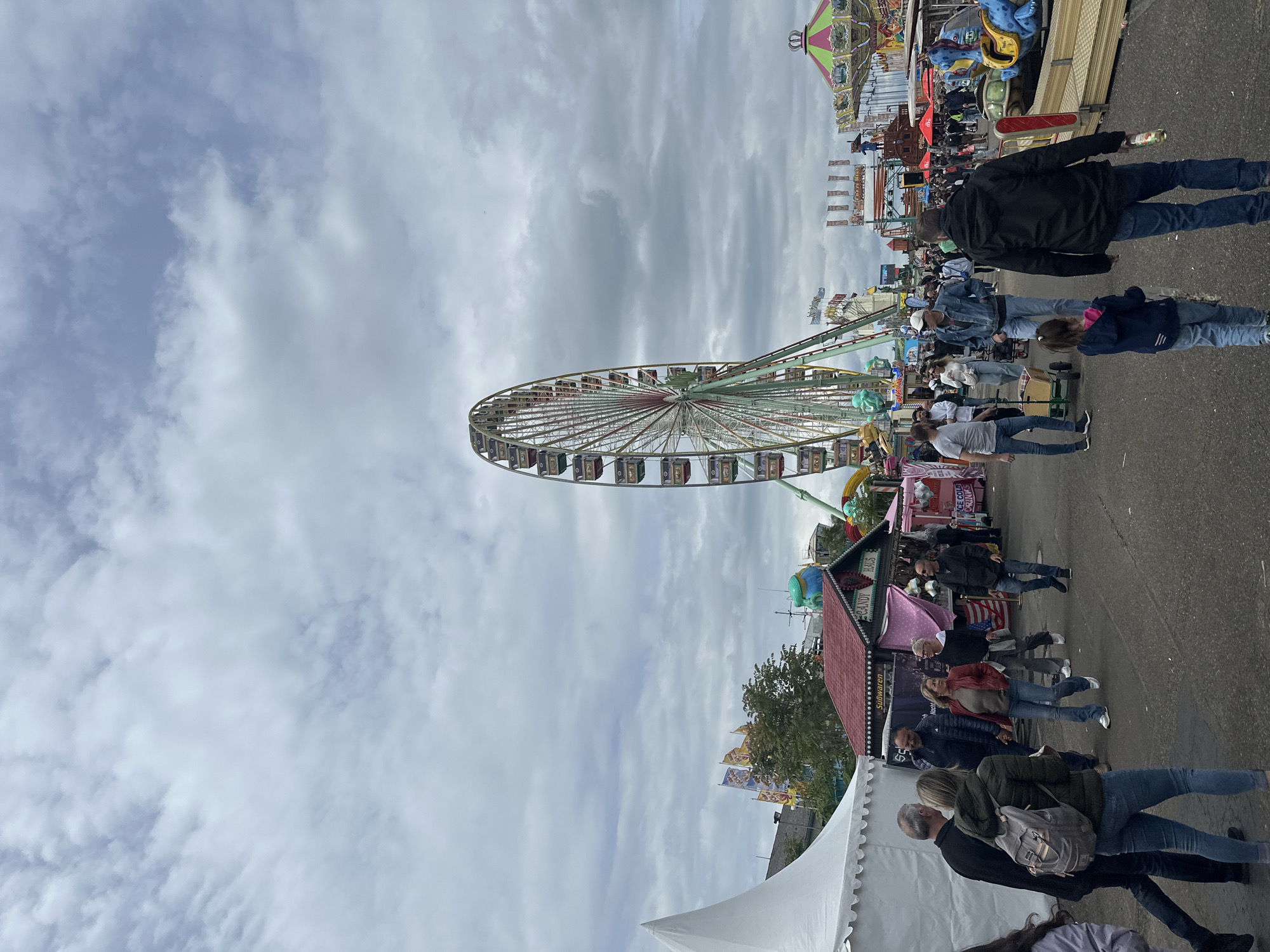 Fair with Ferris wheel observed in Heidelberg