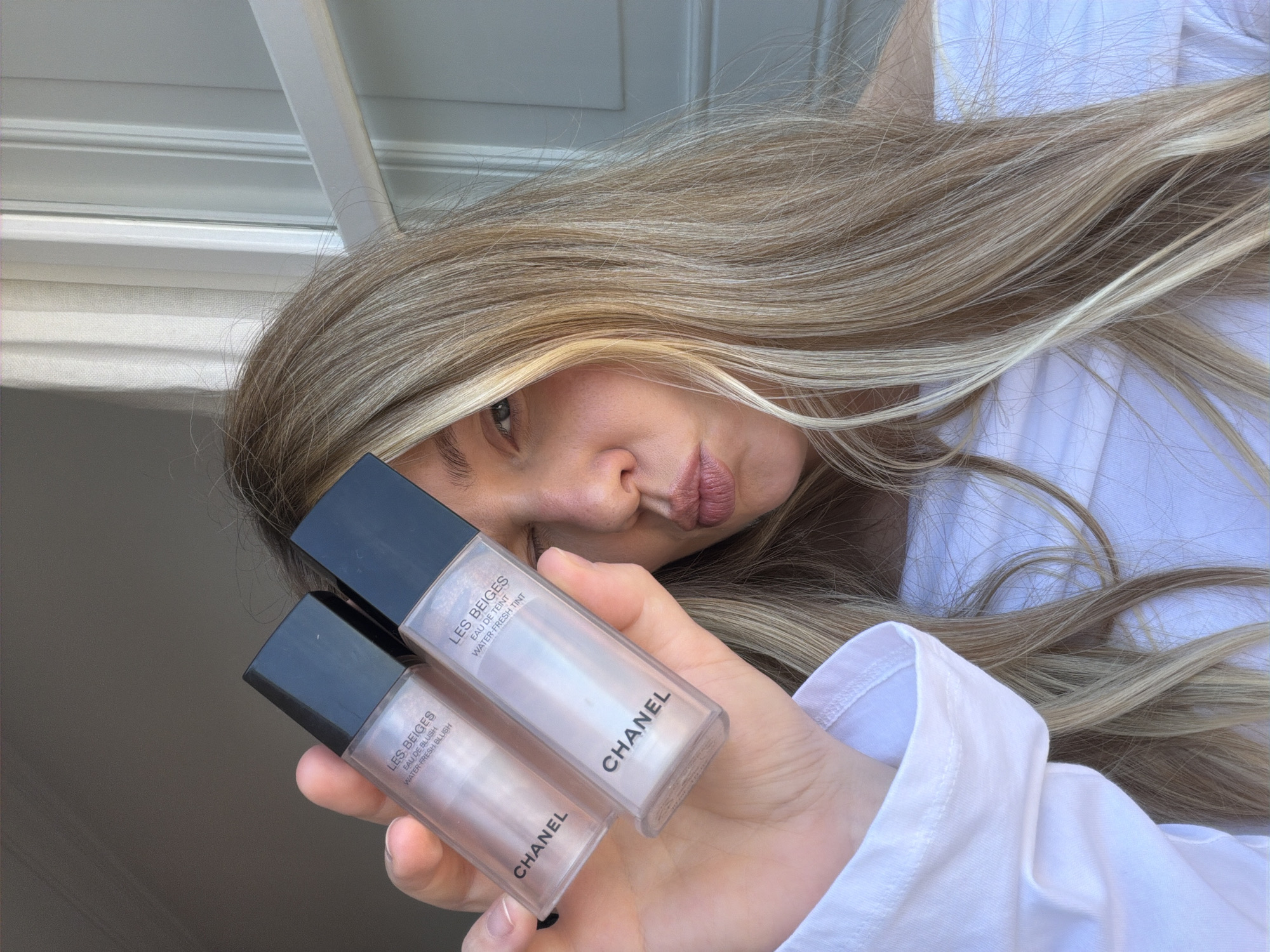 GRWM beauty routine featuring Rhode and Chanel products