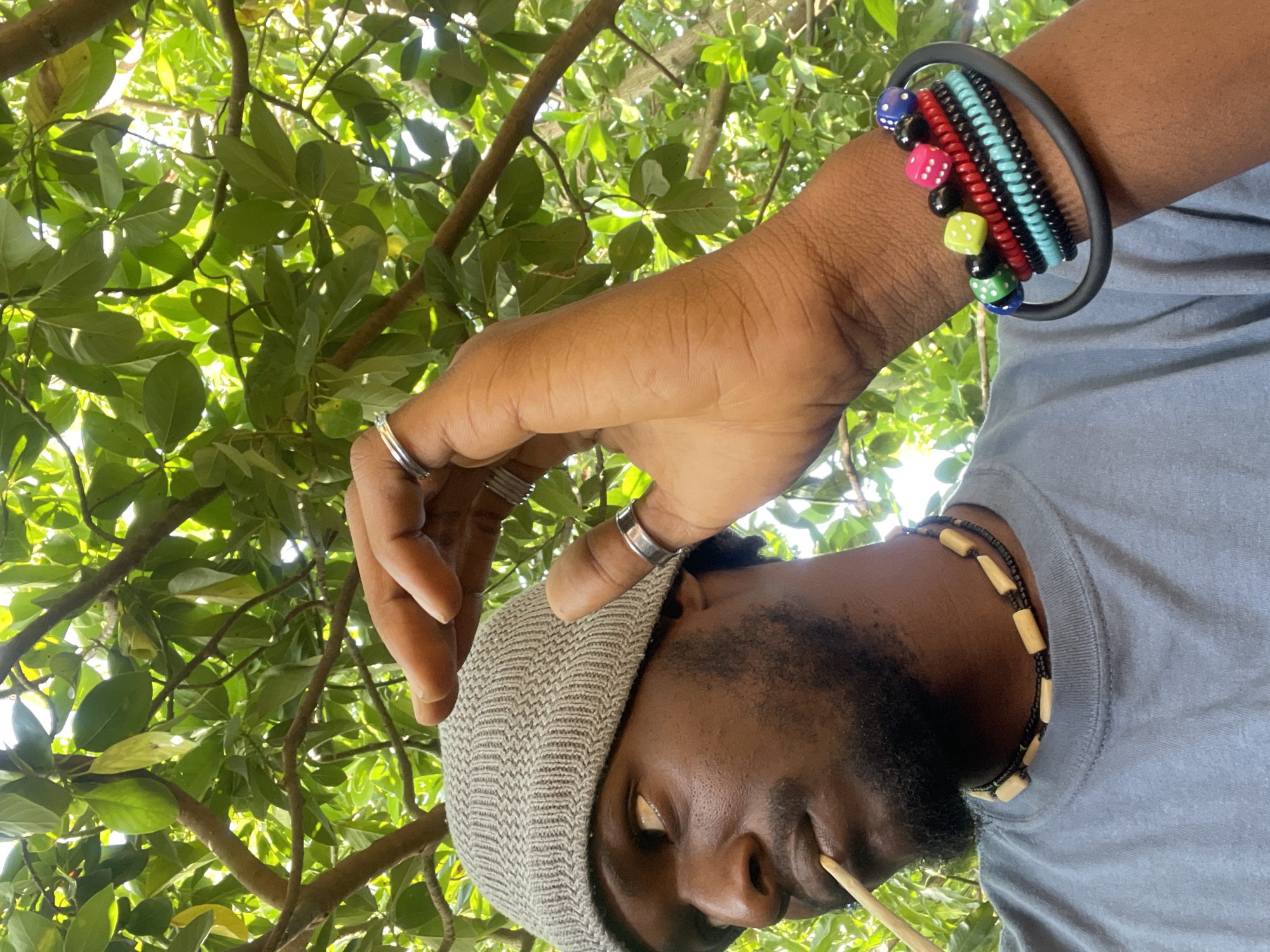 Man observed looking up at tree in Jos, Nigeria