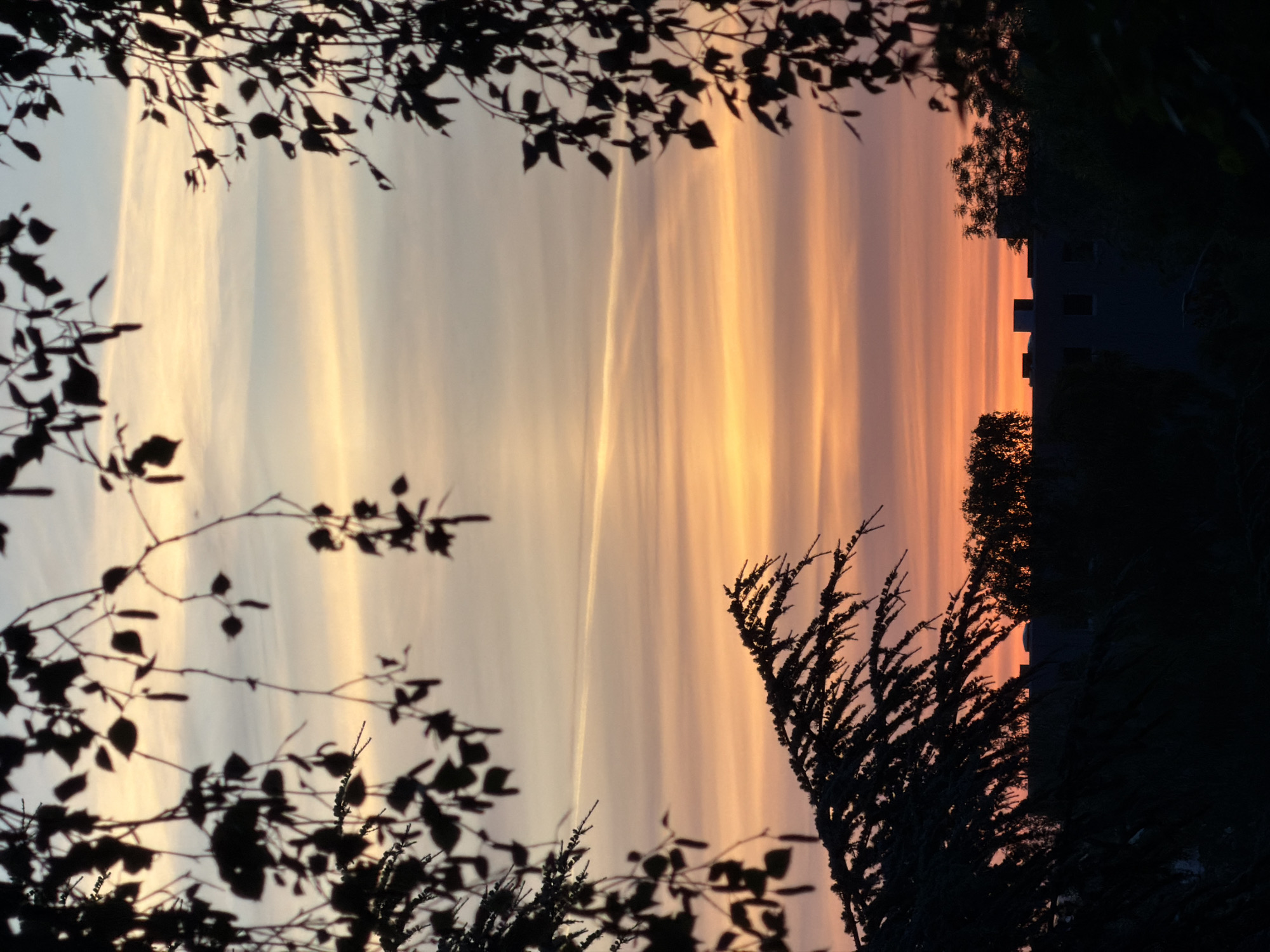 Sunset documented by witnesses in Leudelange, Luxembourg