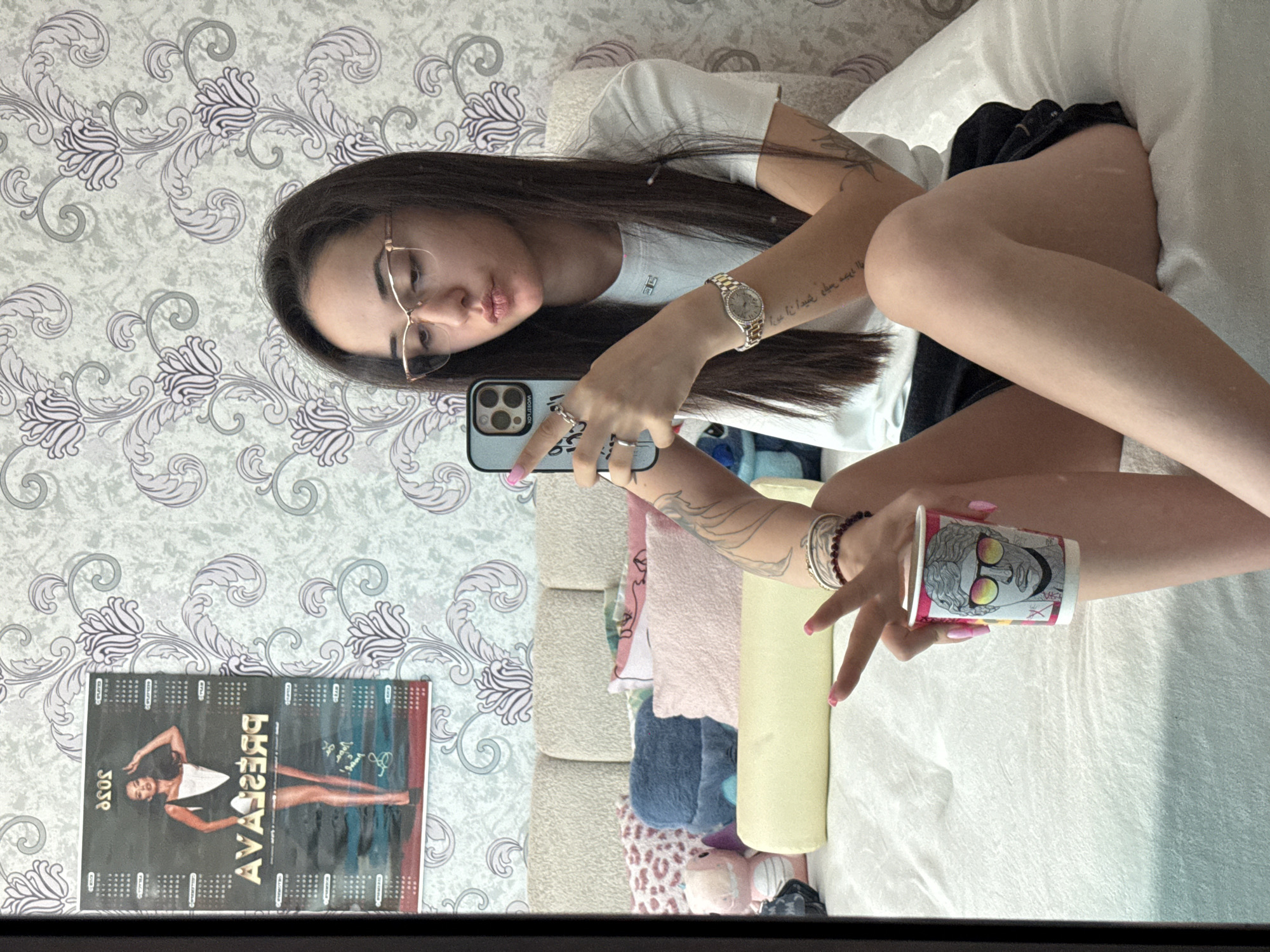 Morning routine in a Shumen bedroom, coffee and selfies