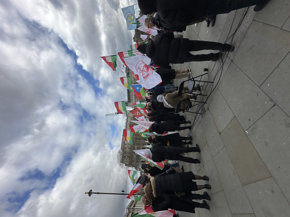 Iranian protest held in London's Trafalgar Square Saturday afternoon