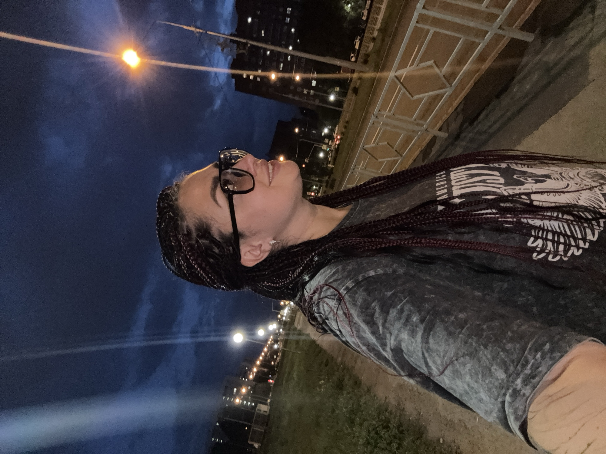 Evening sidewalk hang with a husky in Tolyatti