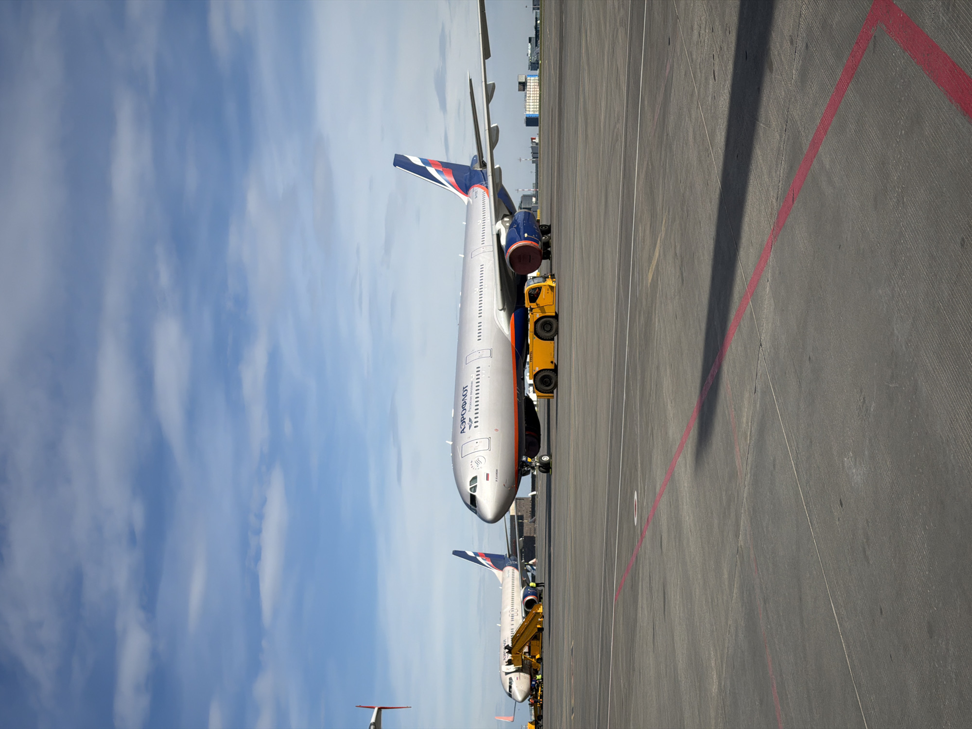Aeroflot aircraft spotted during routine operations at Khimki airport