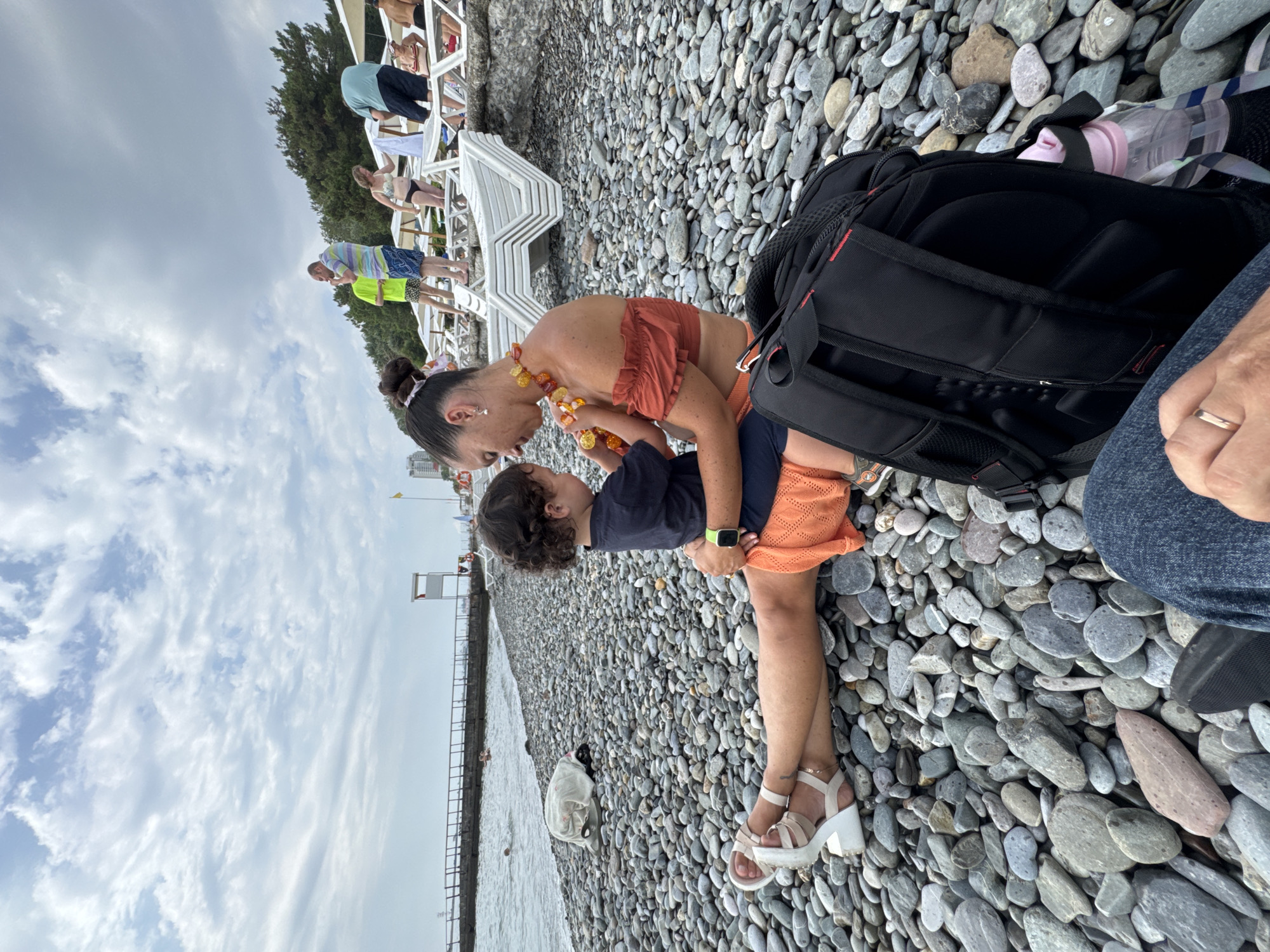 Sochi beach day and park stroll with a toddler in tow