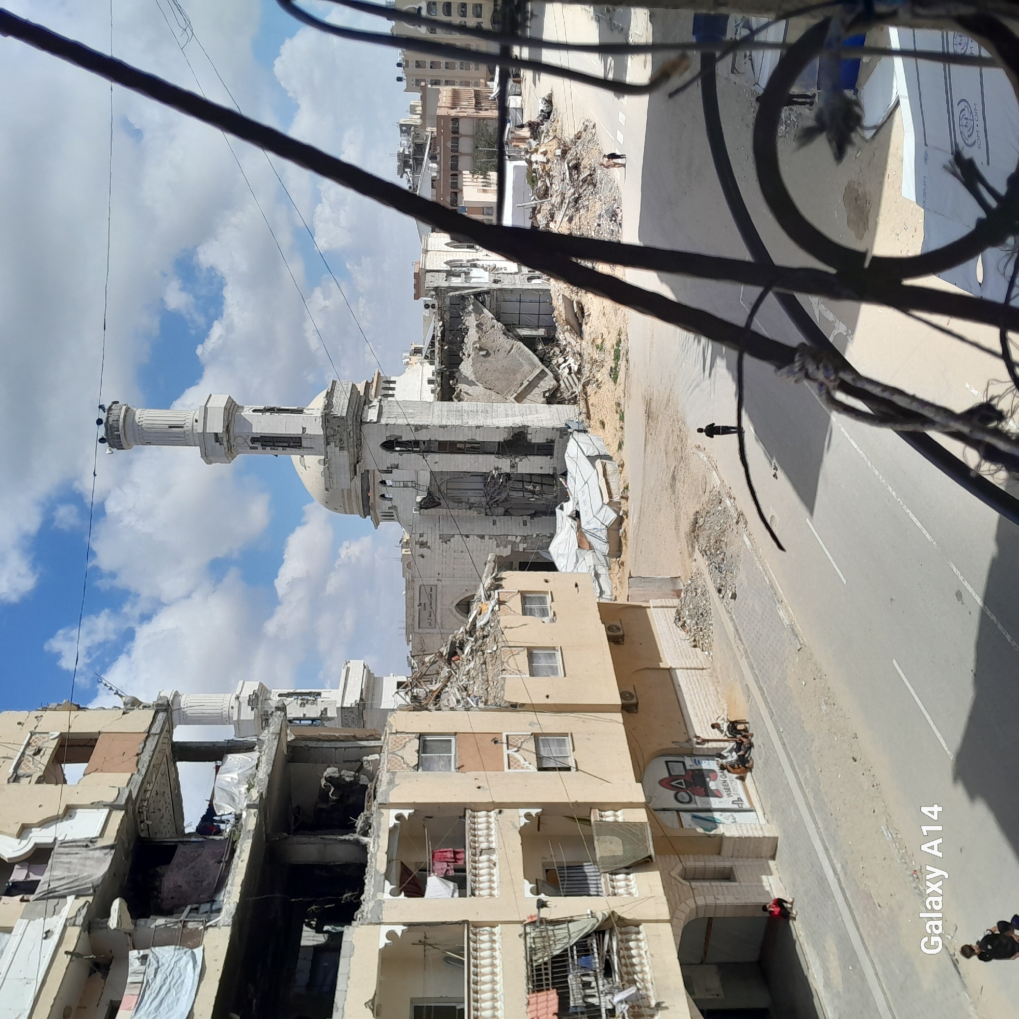Urban destruction scenes documented in unidentified city location