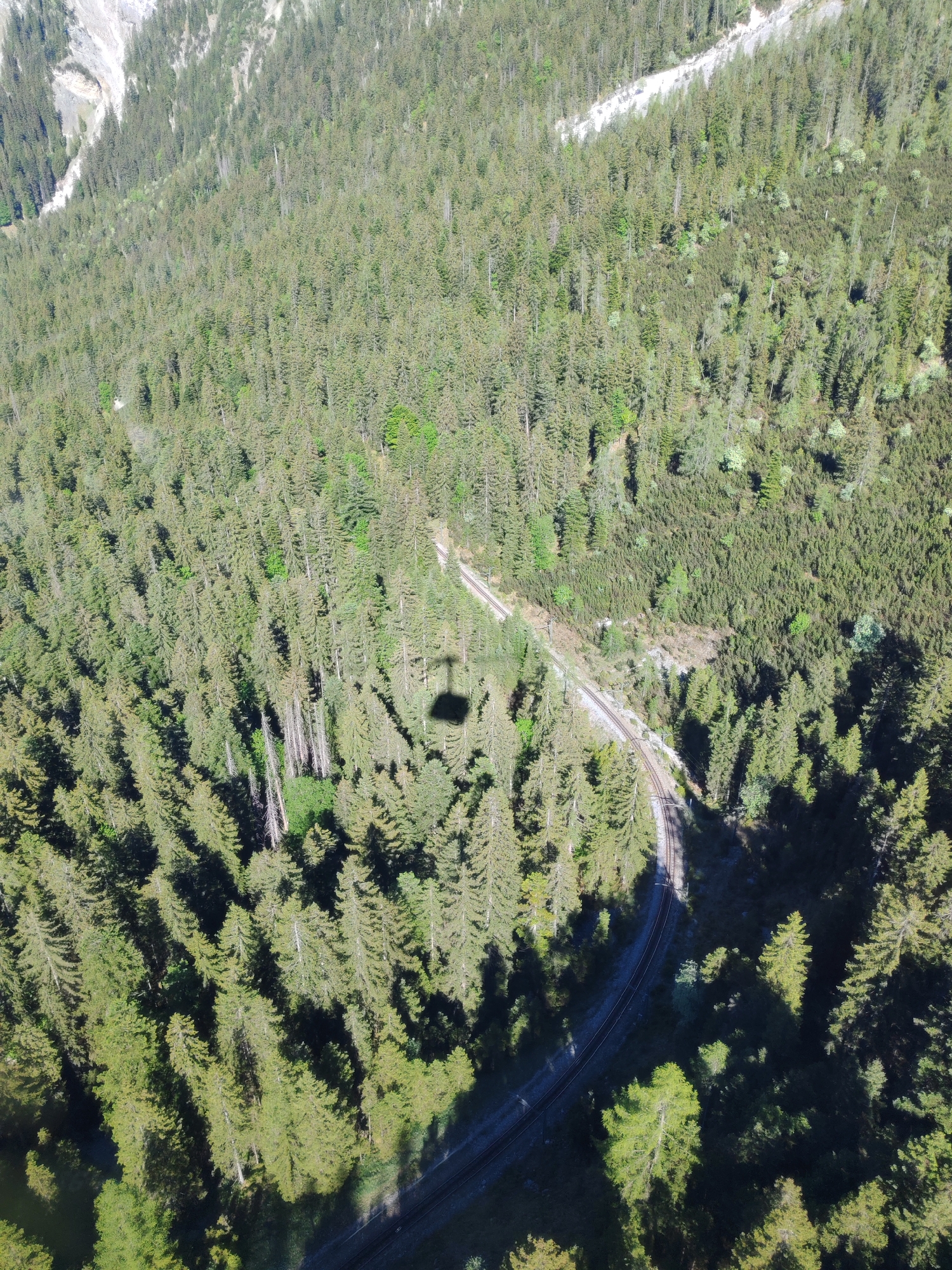 Alpine landscape documented in aerial views near Grainau, Germany