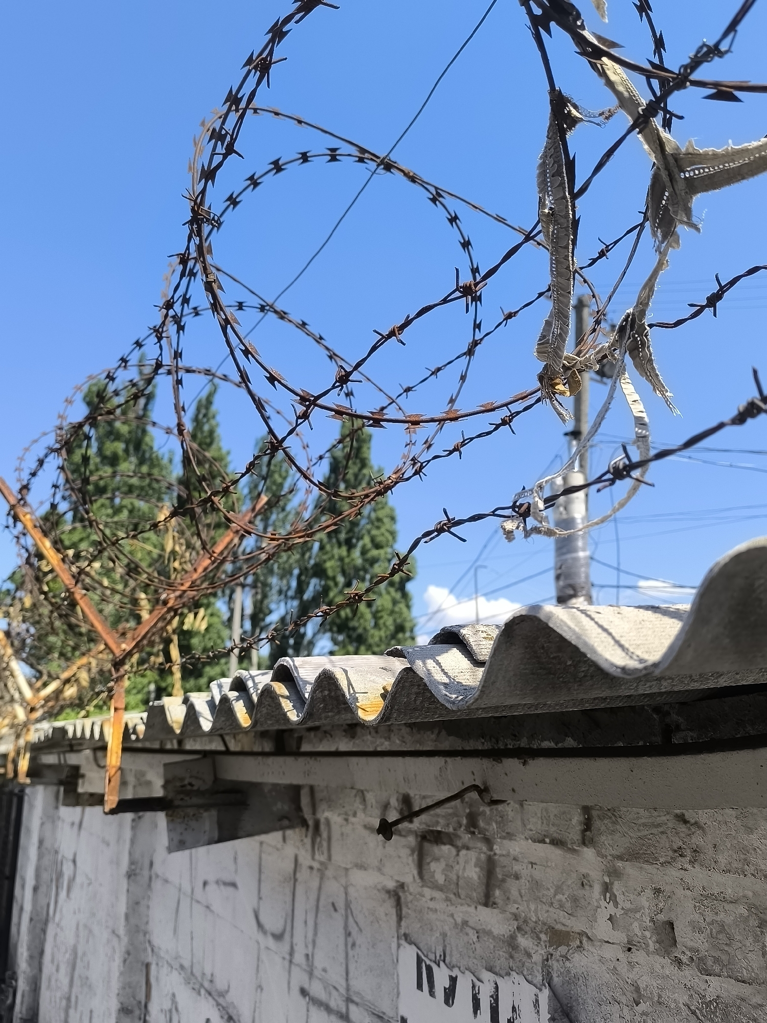 Secured perimeter and transmission tower in Dnipro, Ukraine