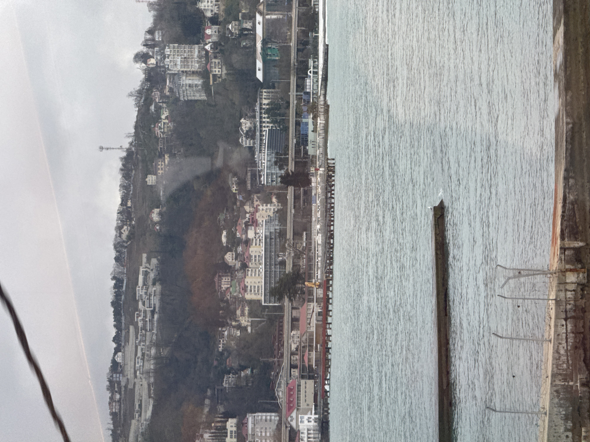 Cloudy coastal view captured in Sochi, Russia