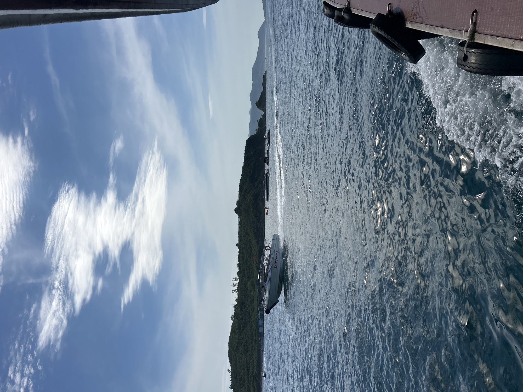 Speedboat racing through open ocean off Nha Trang
