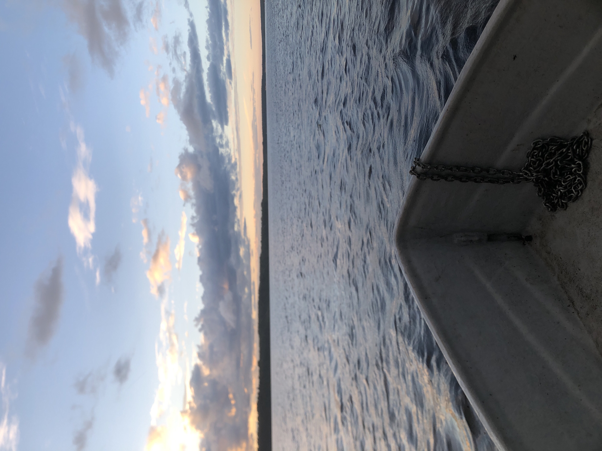 Sunset on the water near Svirstroy, Russia