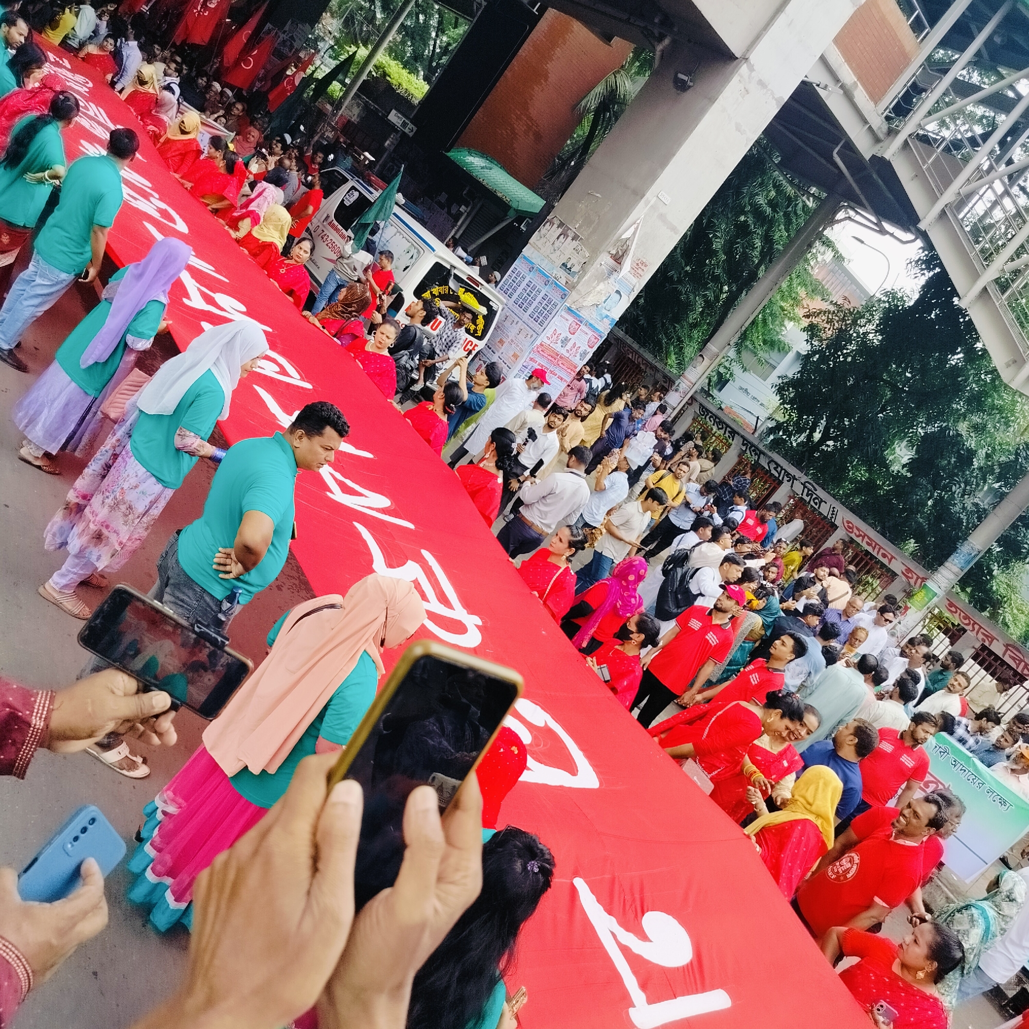 Early morning demonstration held at Dhaka Press Club