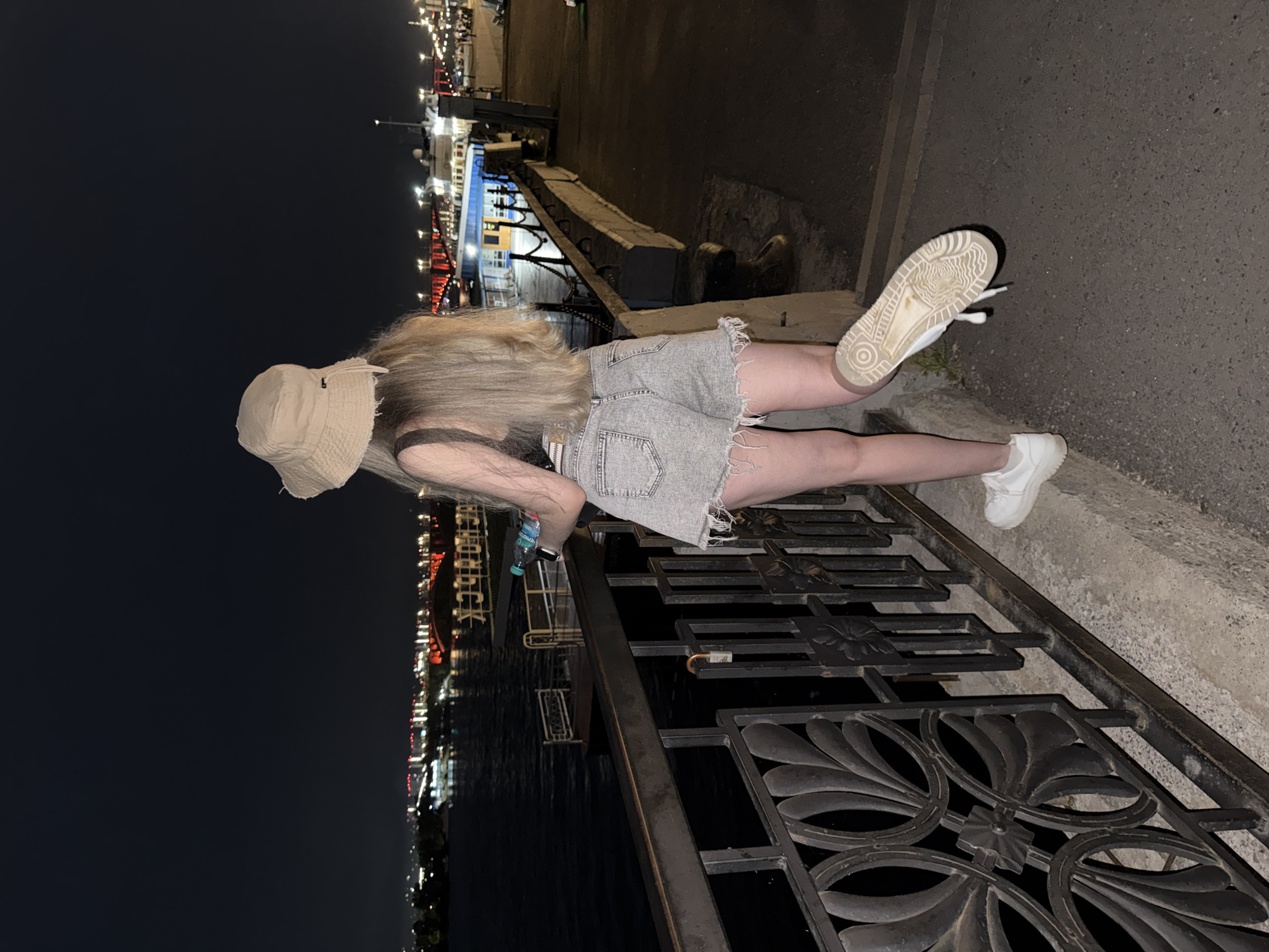Summer night on the Krasnoyarsk embankment, riverfront in full swing