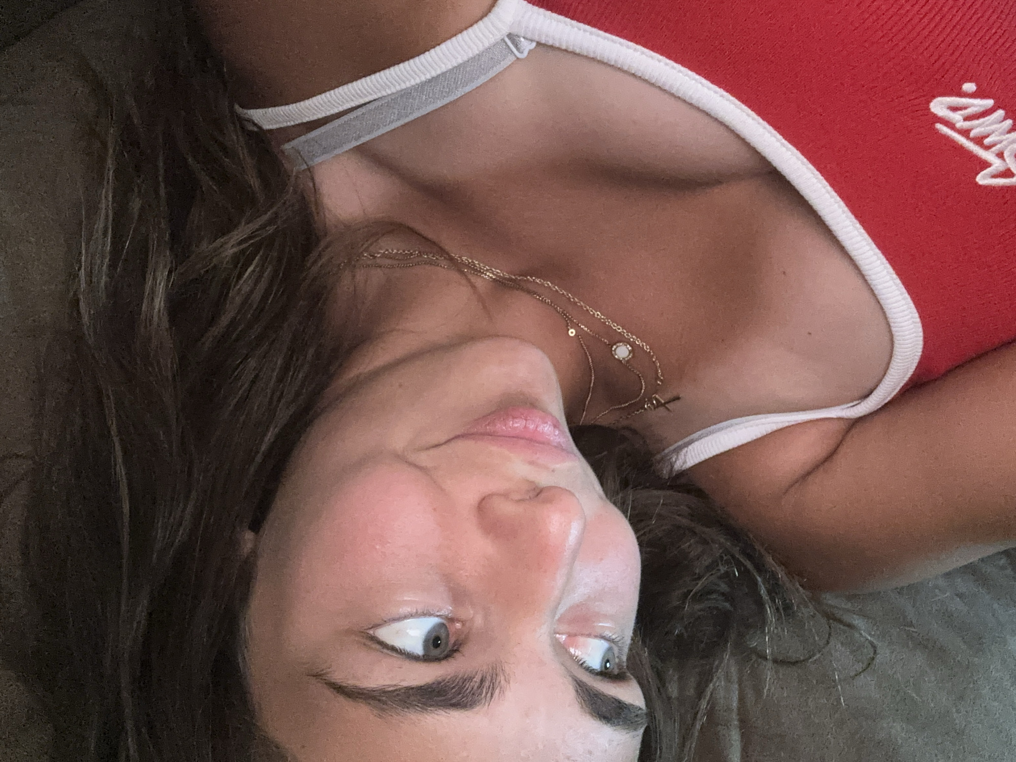Woman in red top observed resting in Kashin, Bulgaria