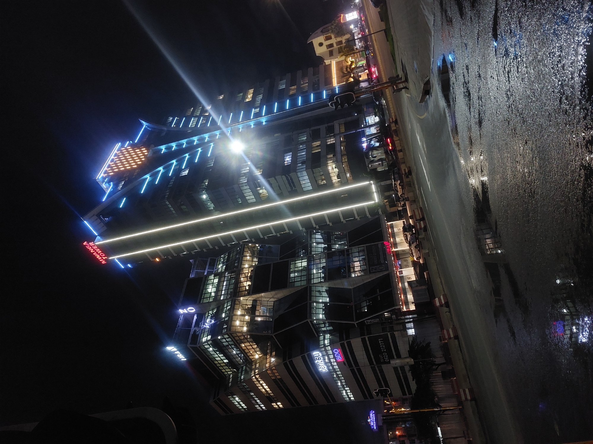 Dar es Salaam commercial district documented during evening hours
