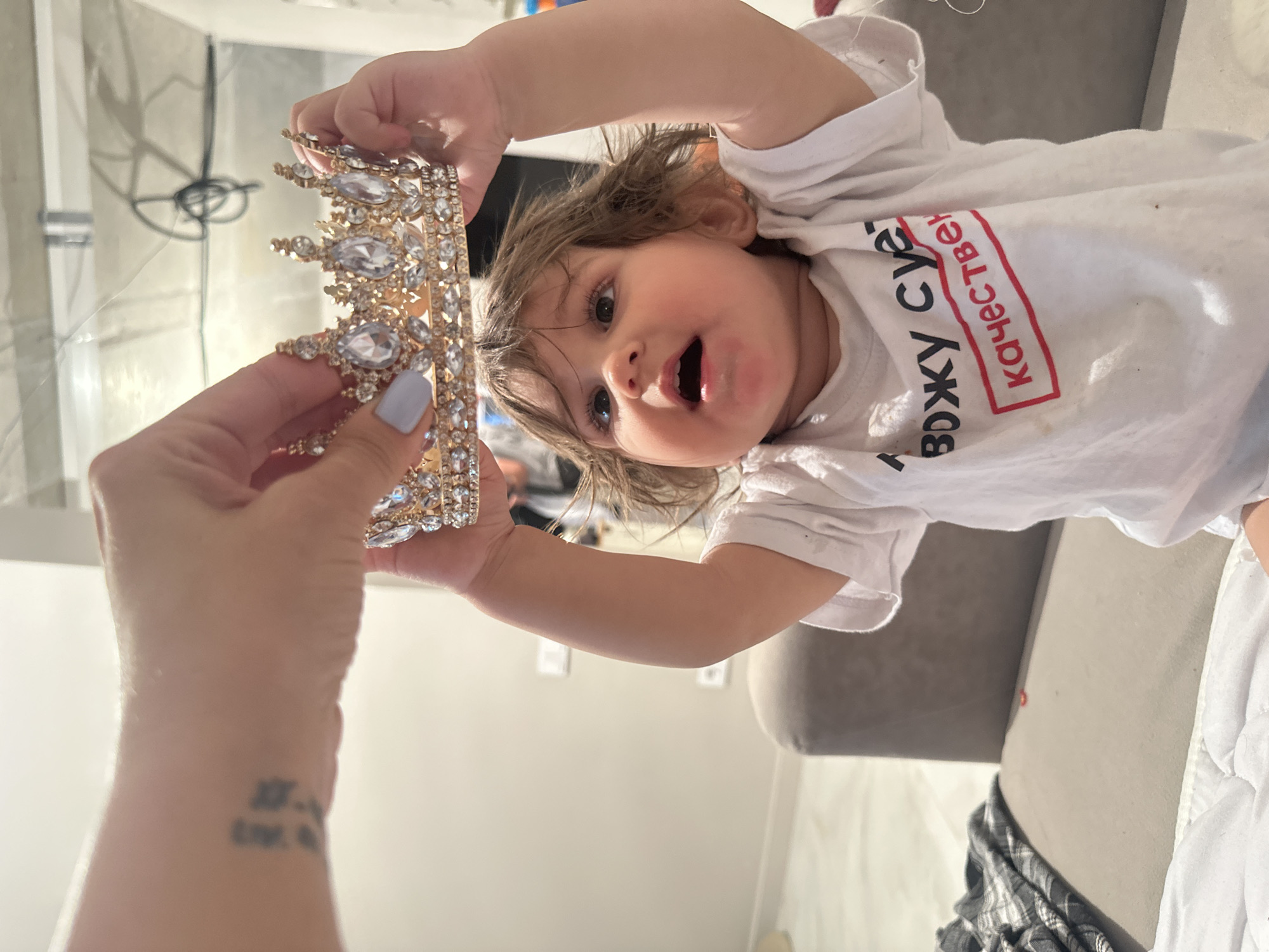 Family gaming time captured in Moscow home Thursday evening
