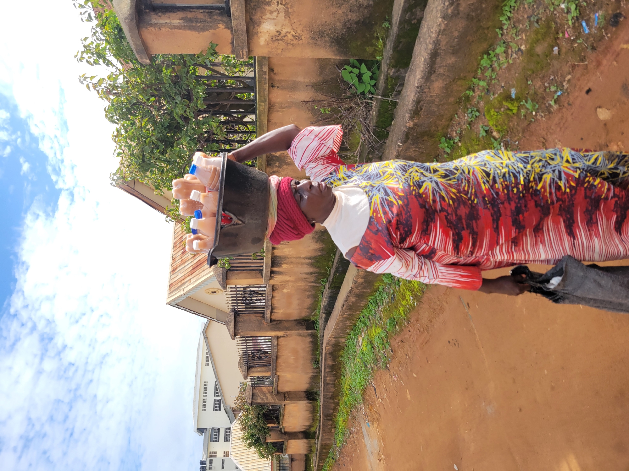 Morning routines on the dirt roads of Jos, Nigeria