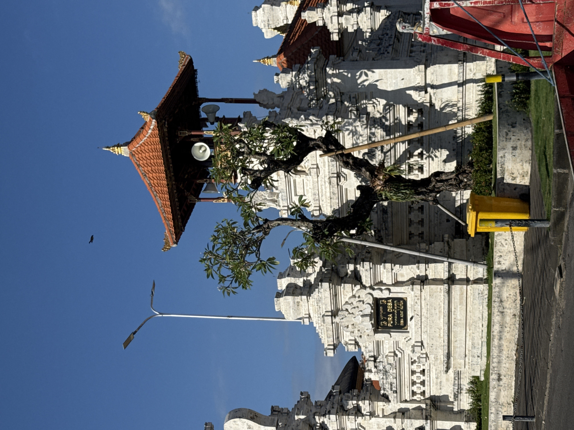 Balinese temple with intricate carvings observed in Kuta Selatan