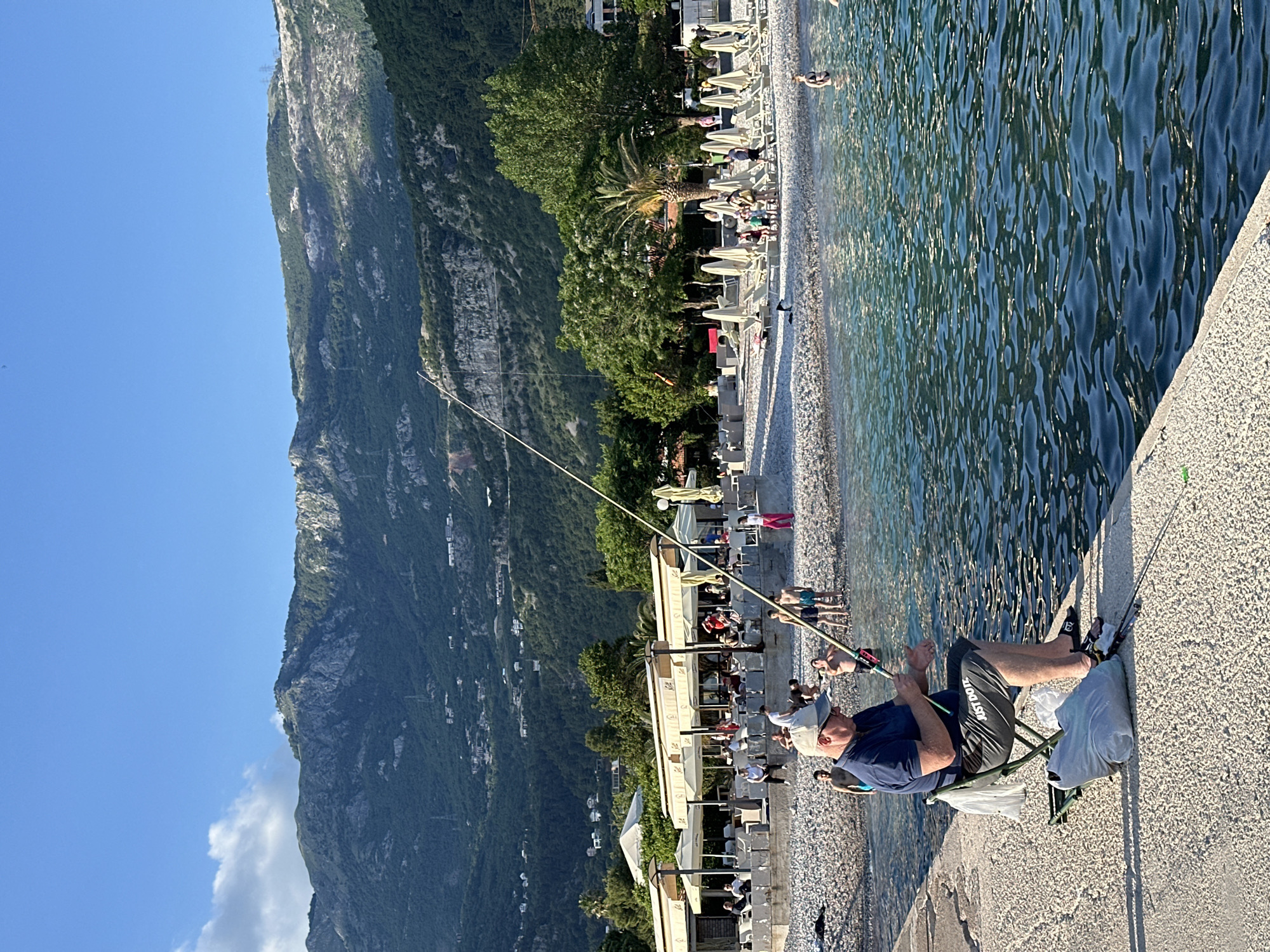 Ordinary beach day captured across Budva's Adriatic coastline
