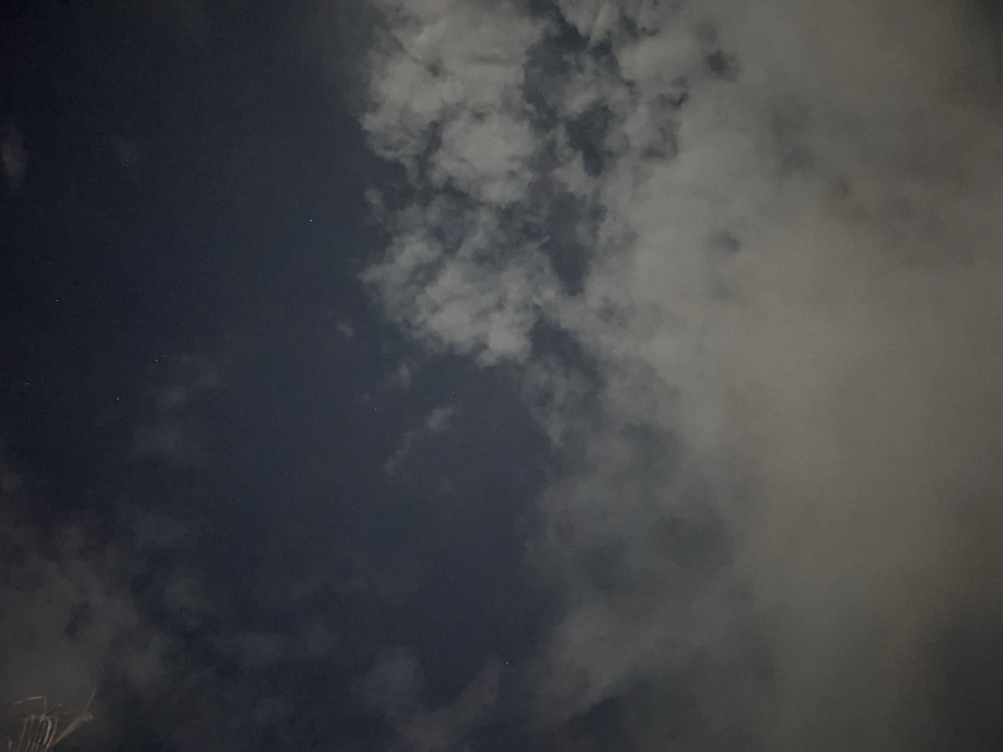 Cloudy night sky documented in Canggu, Indonesia