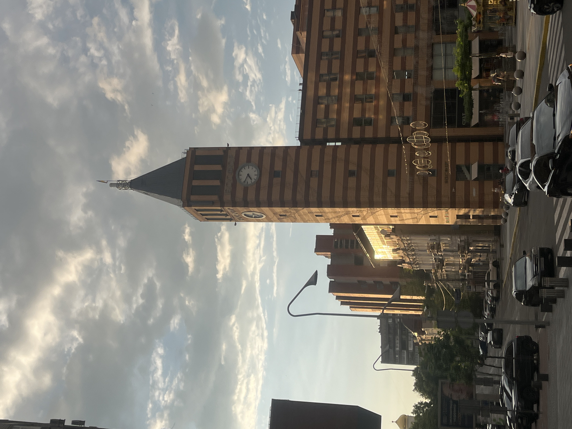 Golden hour in Dnipro: fountains, construction, and street-level life
