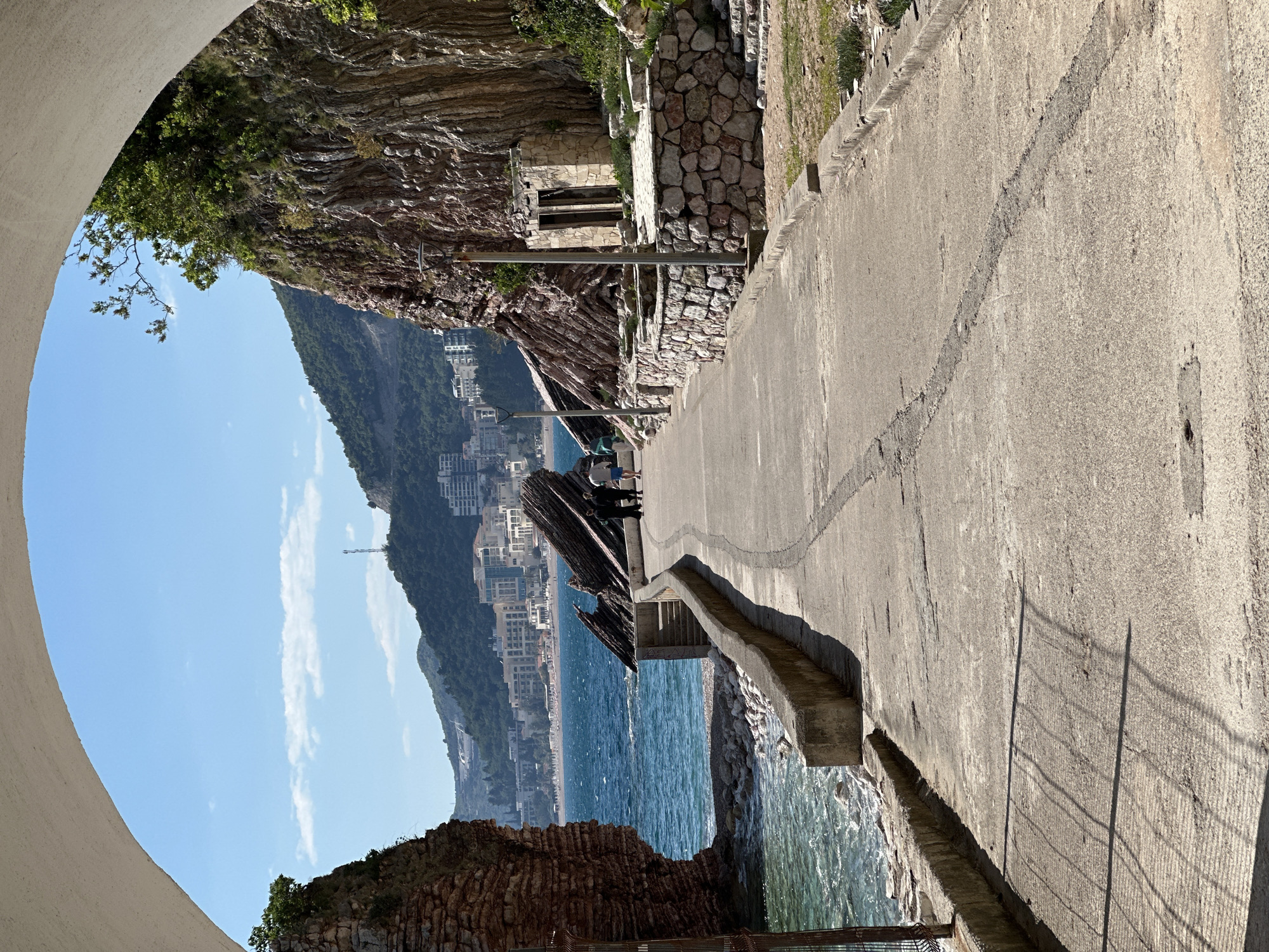 Coastal walkway and cliffs documented in Boreti, Montenegro