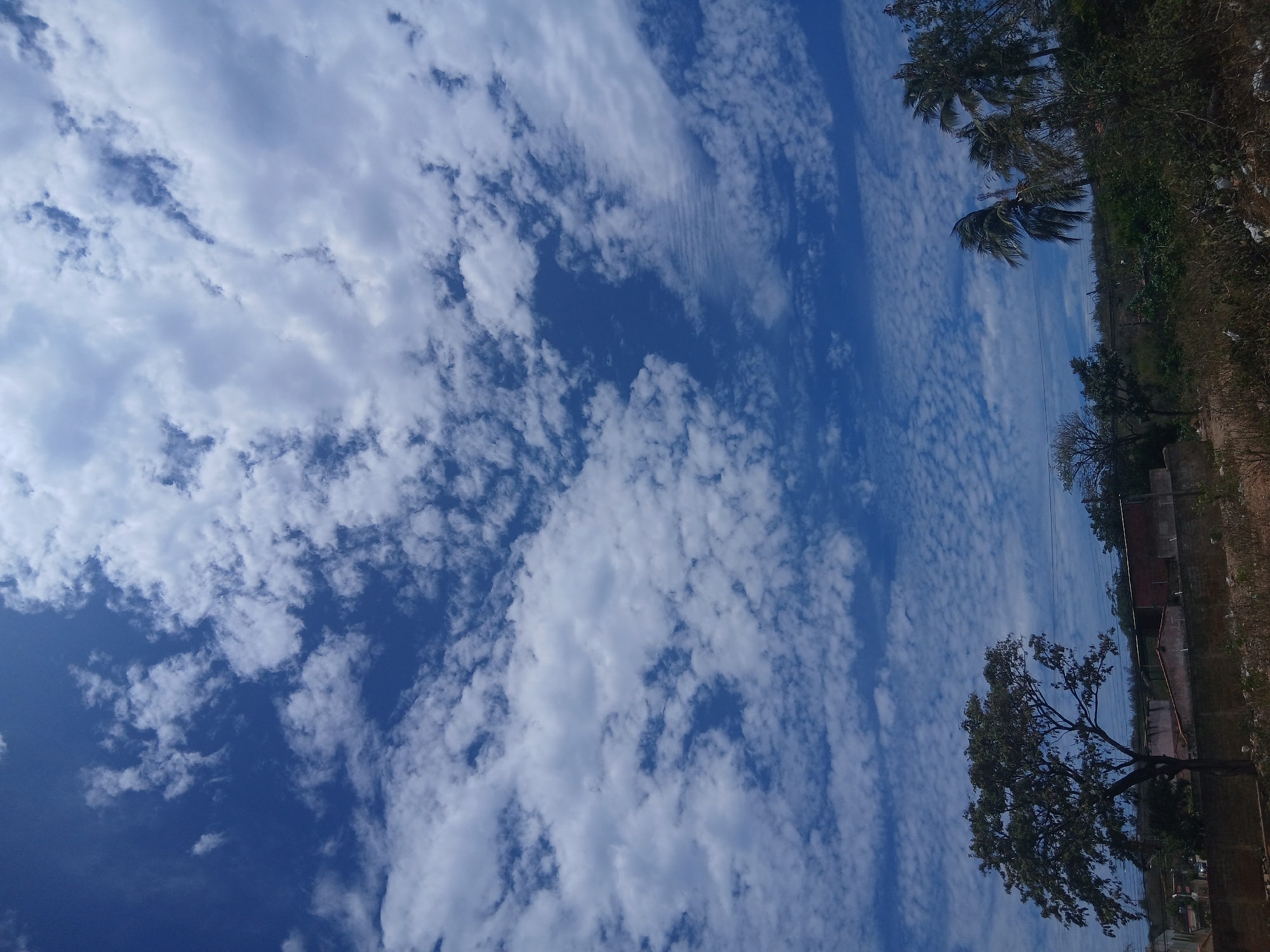 Partly cloudy skies observed over Juan Griego, Venezuela
