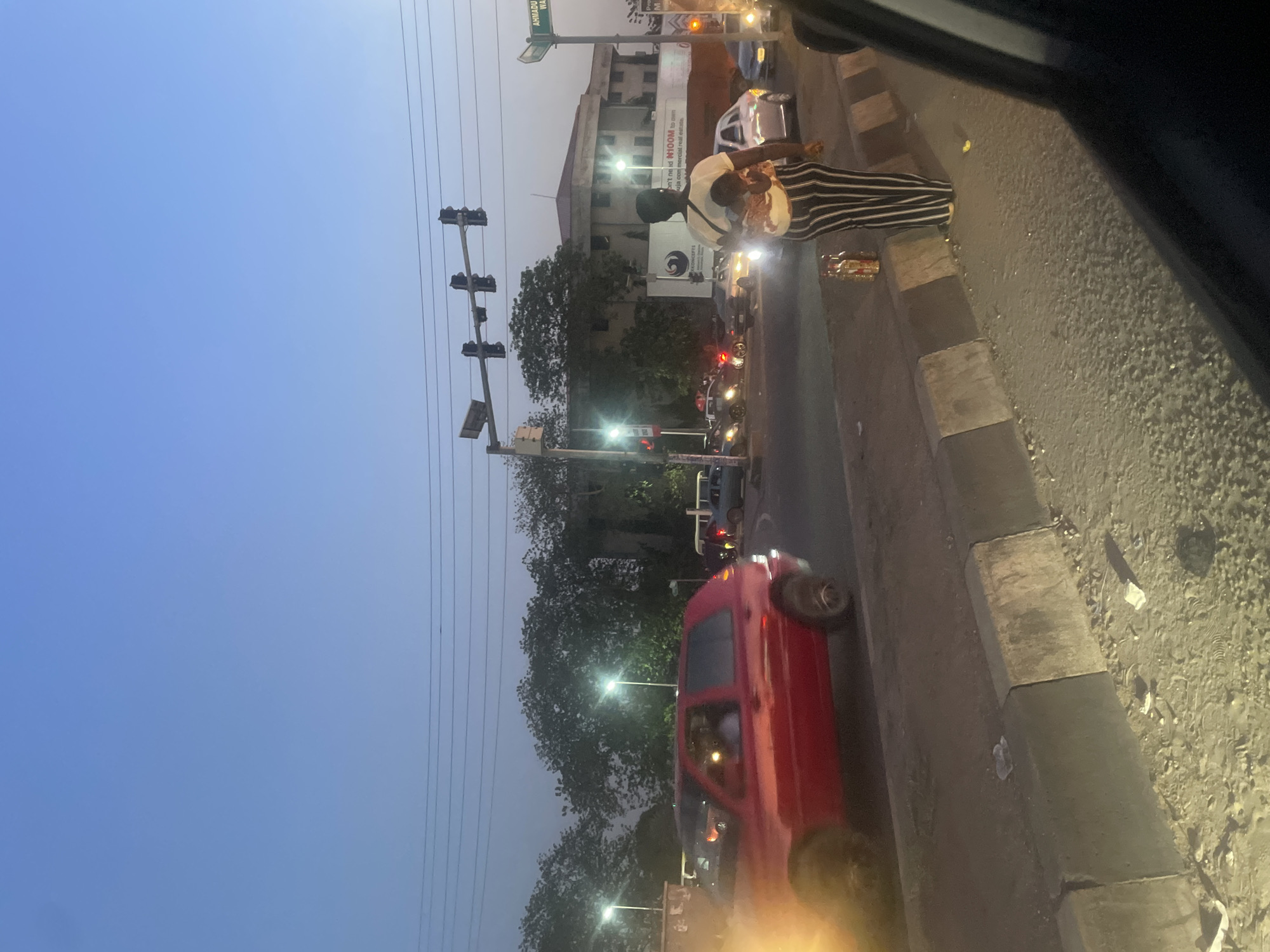Evening street scenes documented in Abuja, Nigeria