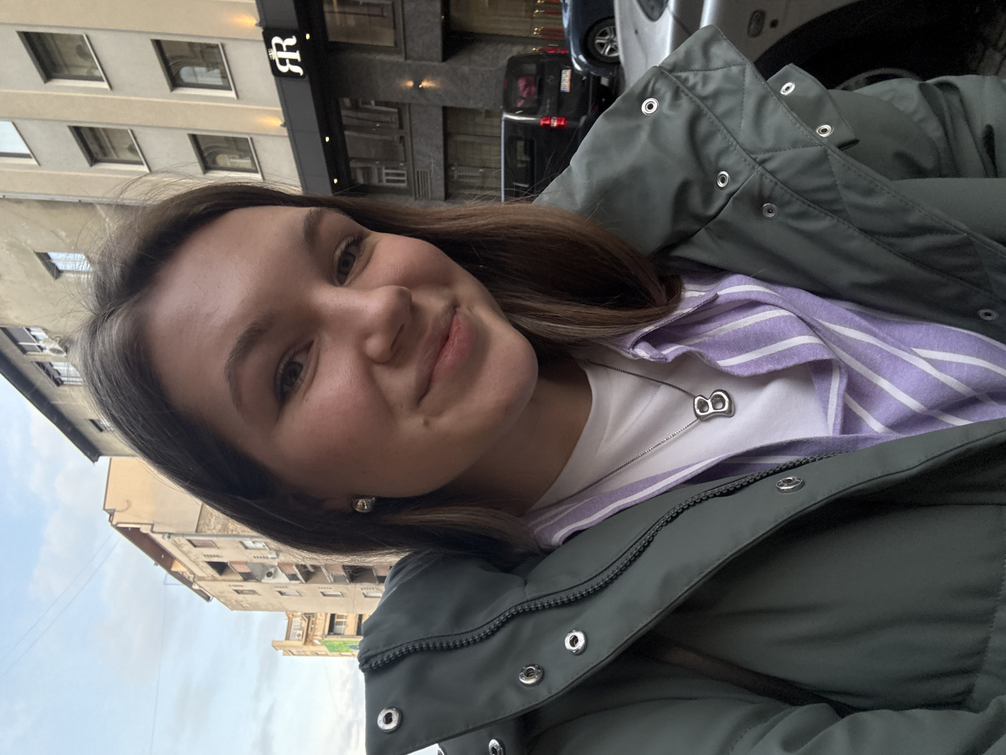 Ordinary moments captured in Belgrade: selfie and street scene