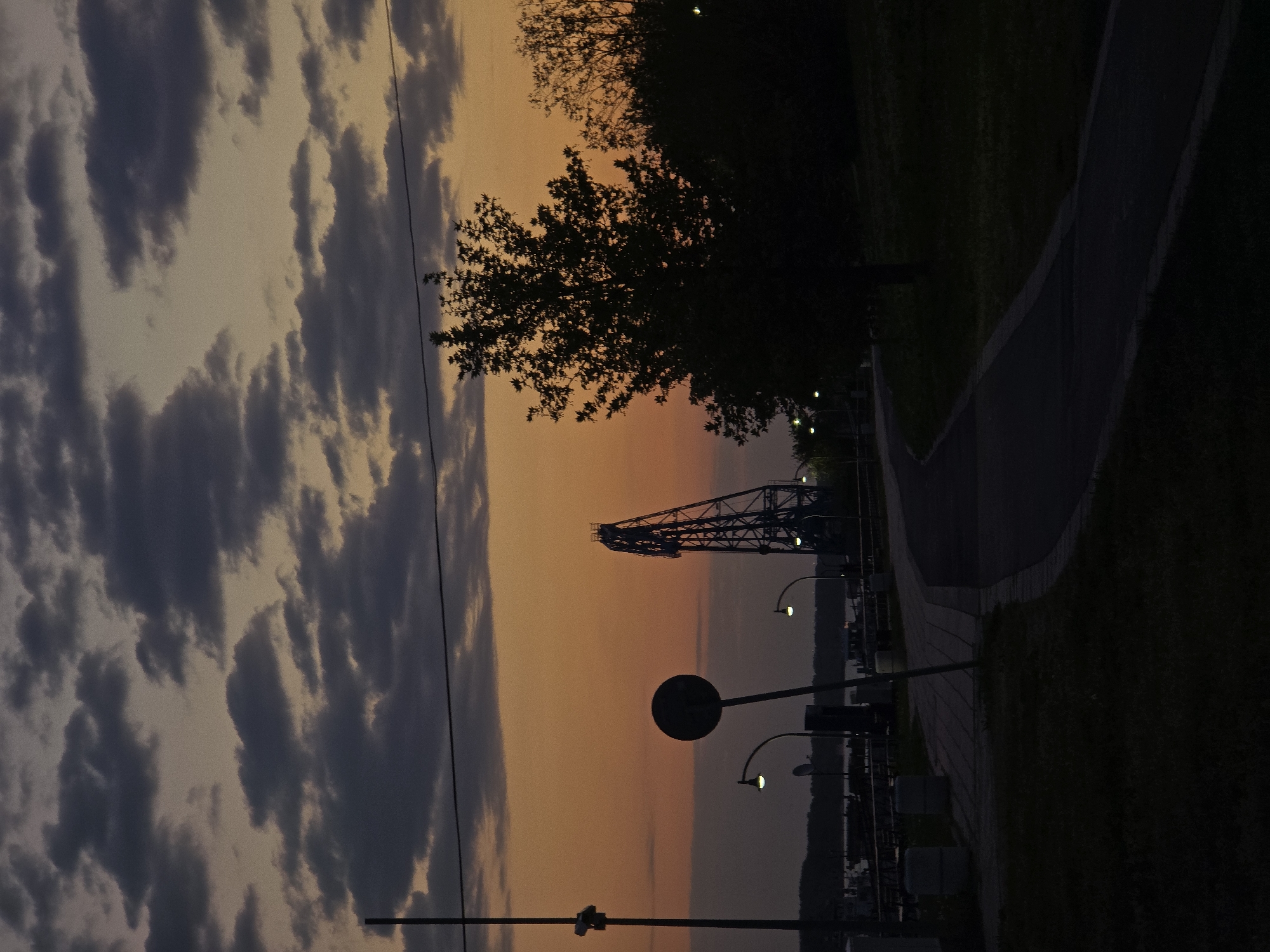 Evening waterfront scene captured in Ruse, Bulgaria