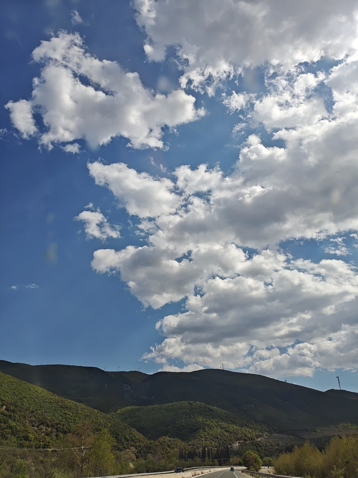 Mountain highway scenery documented in northern Greece