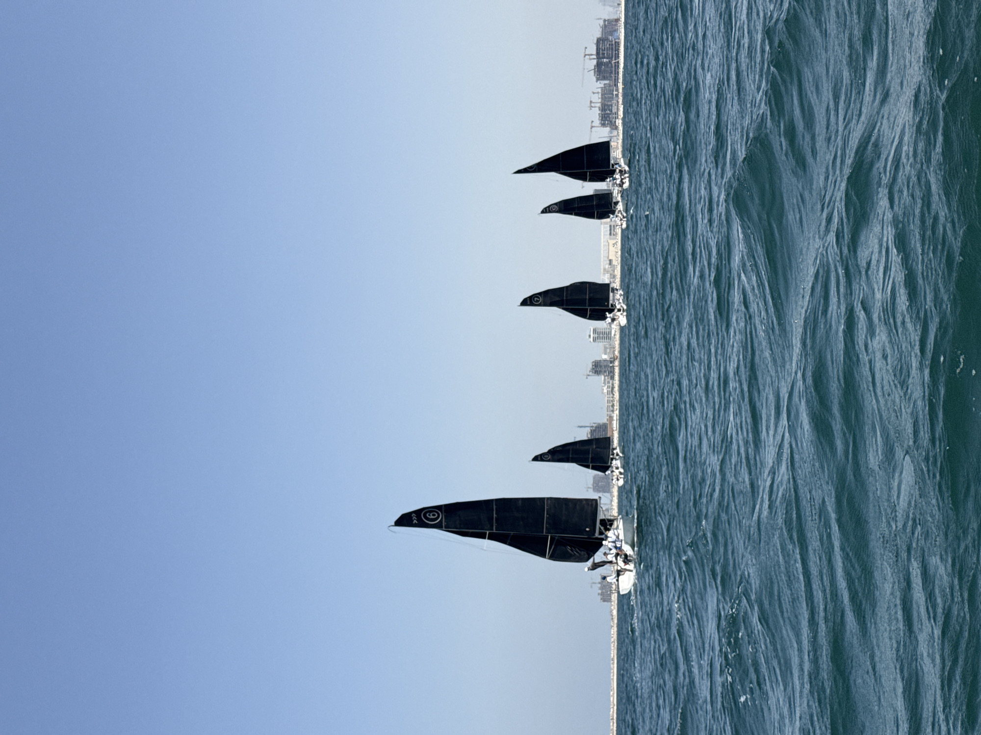 Black-sailed racing fleet spotted off Dubai coast