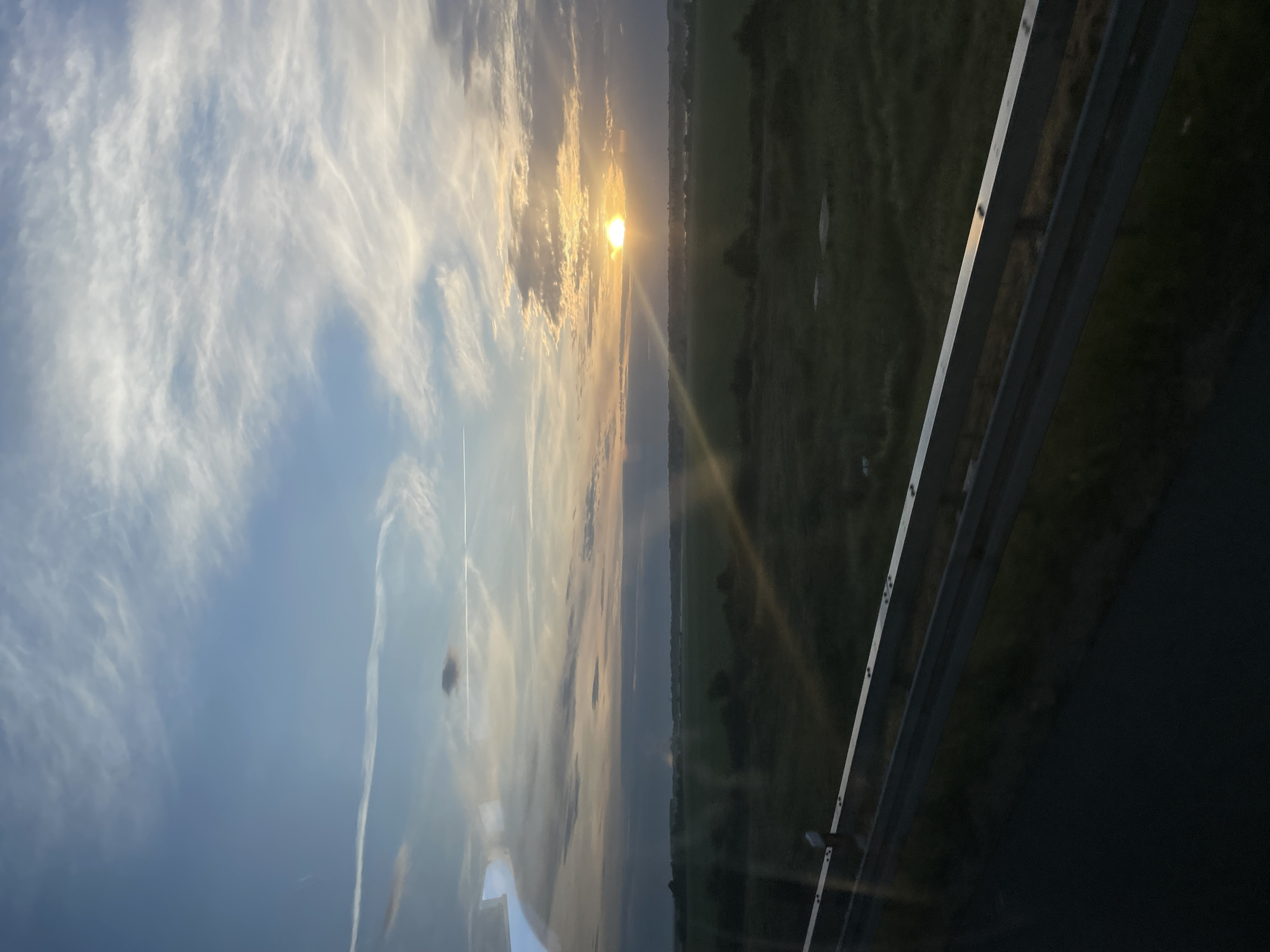 Sunrise captured over fog-covered Serbian countryside near Belgrade