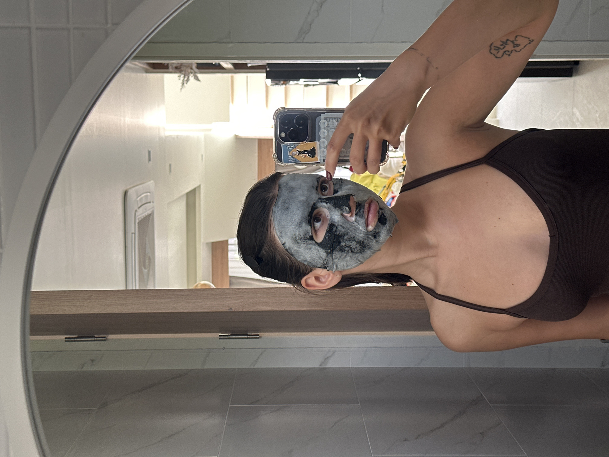 Bubble mask and yoga mat: a home self-care session in Thailand