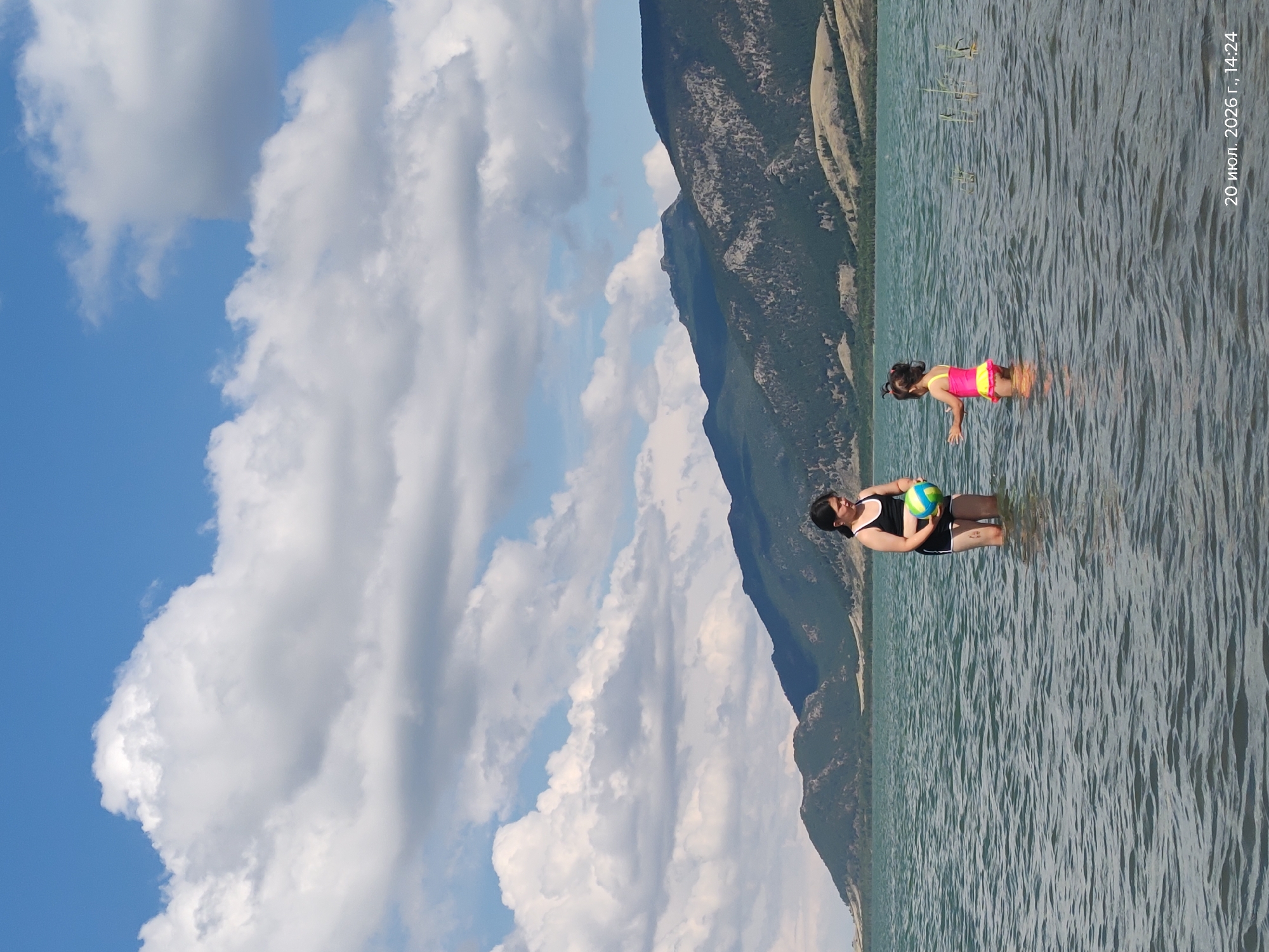Lake day near Акылбай: swimming, camping, and mountain views