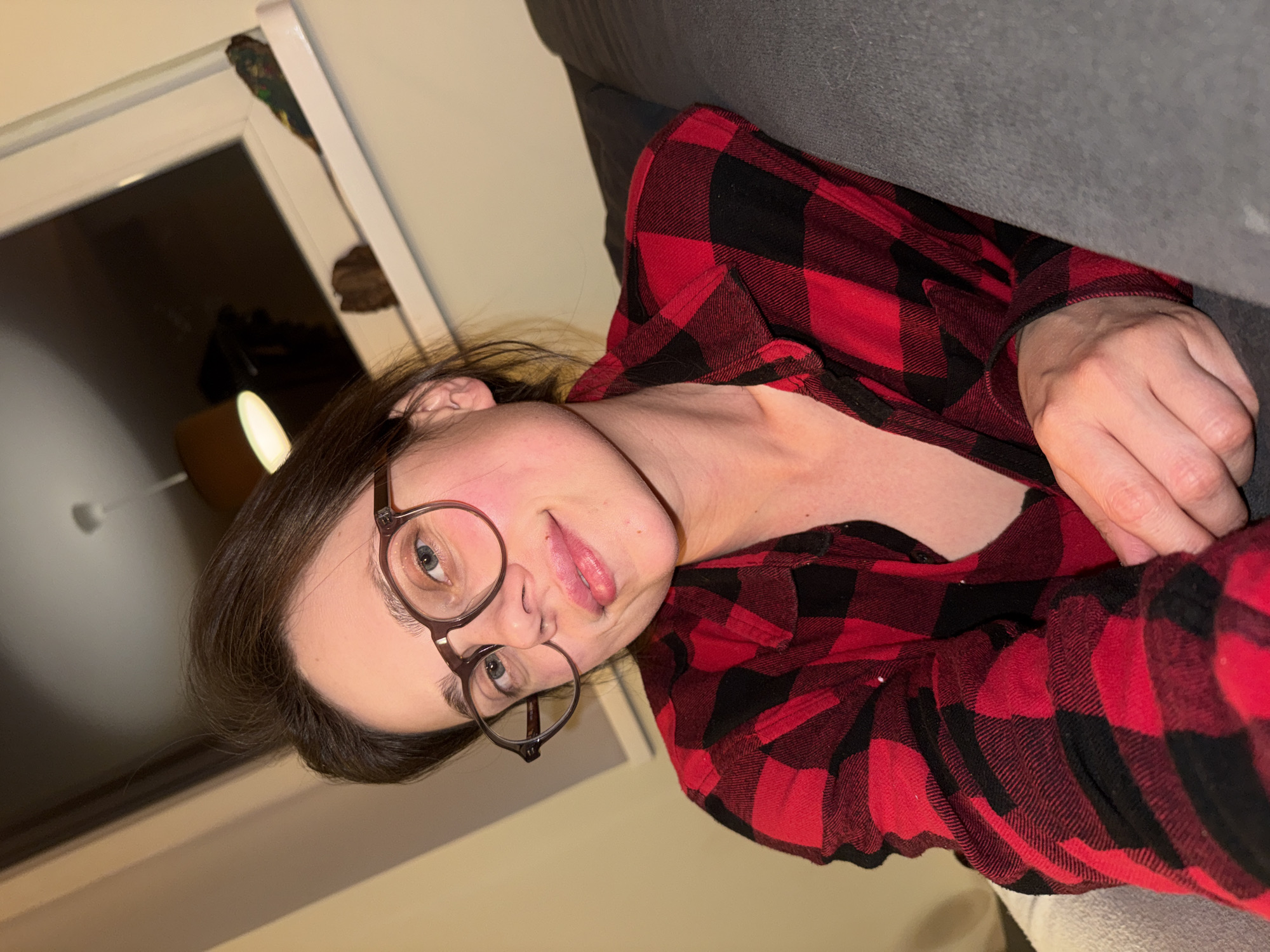 Portrait captured in Budapest shows person in plaid shirt