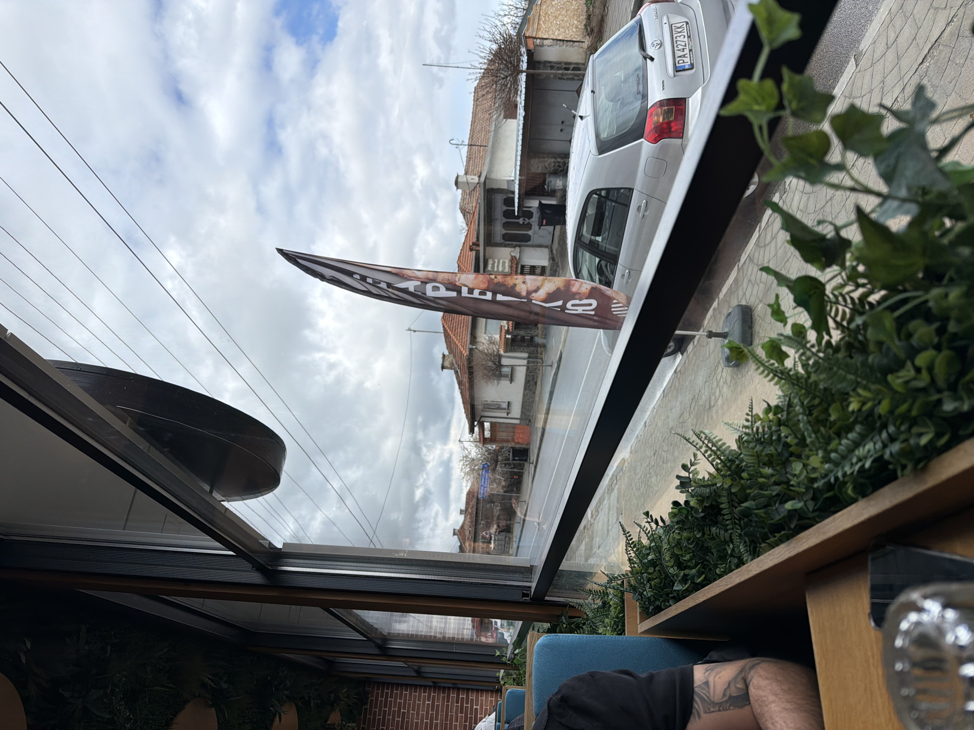 Morning scene documented at café in Radilovo, Bulgaria