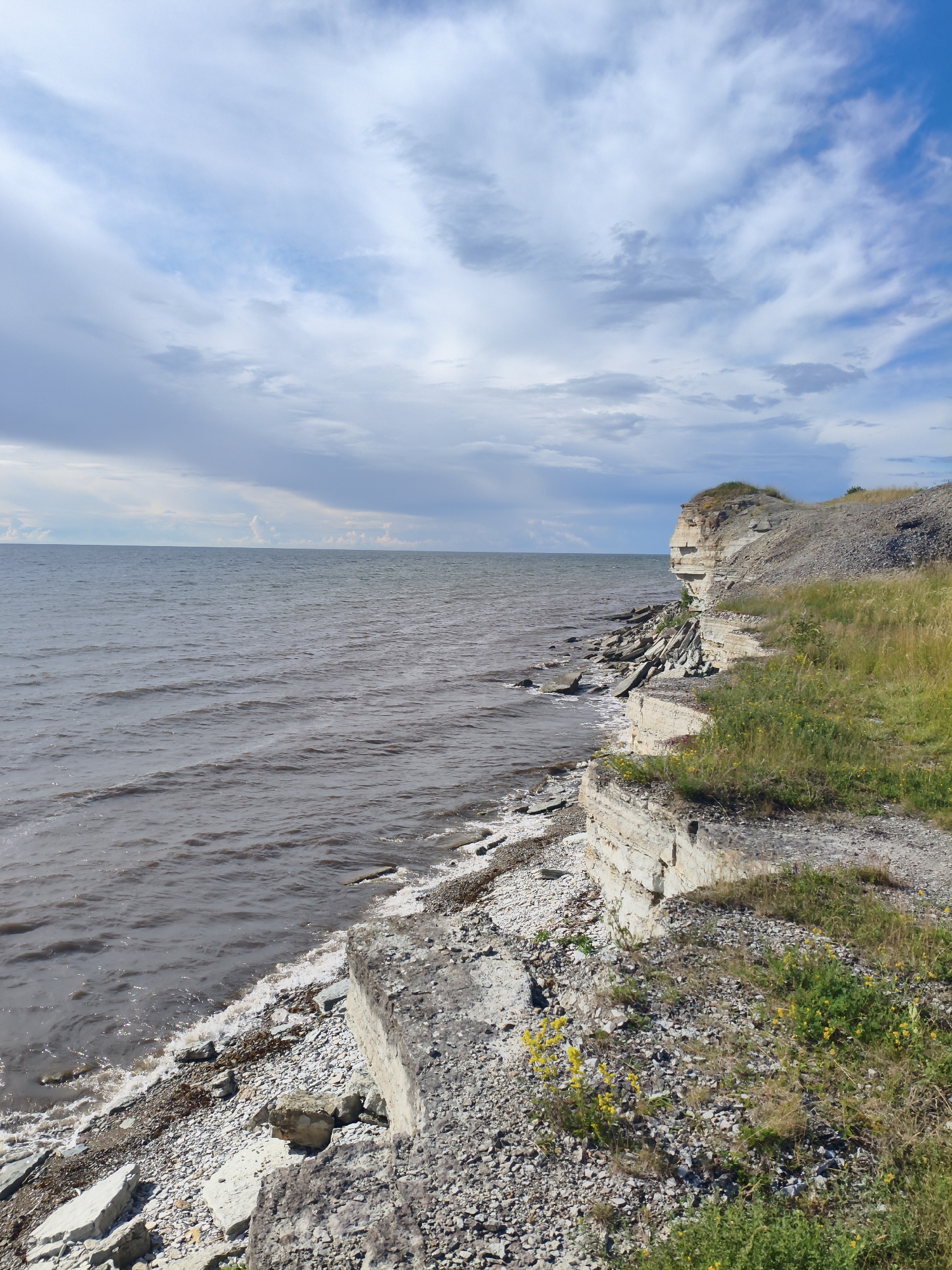 Rugged cliffs and stormy seas along the Paldiski coast