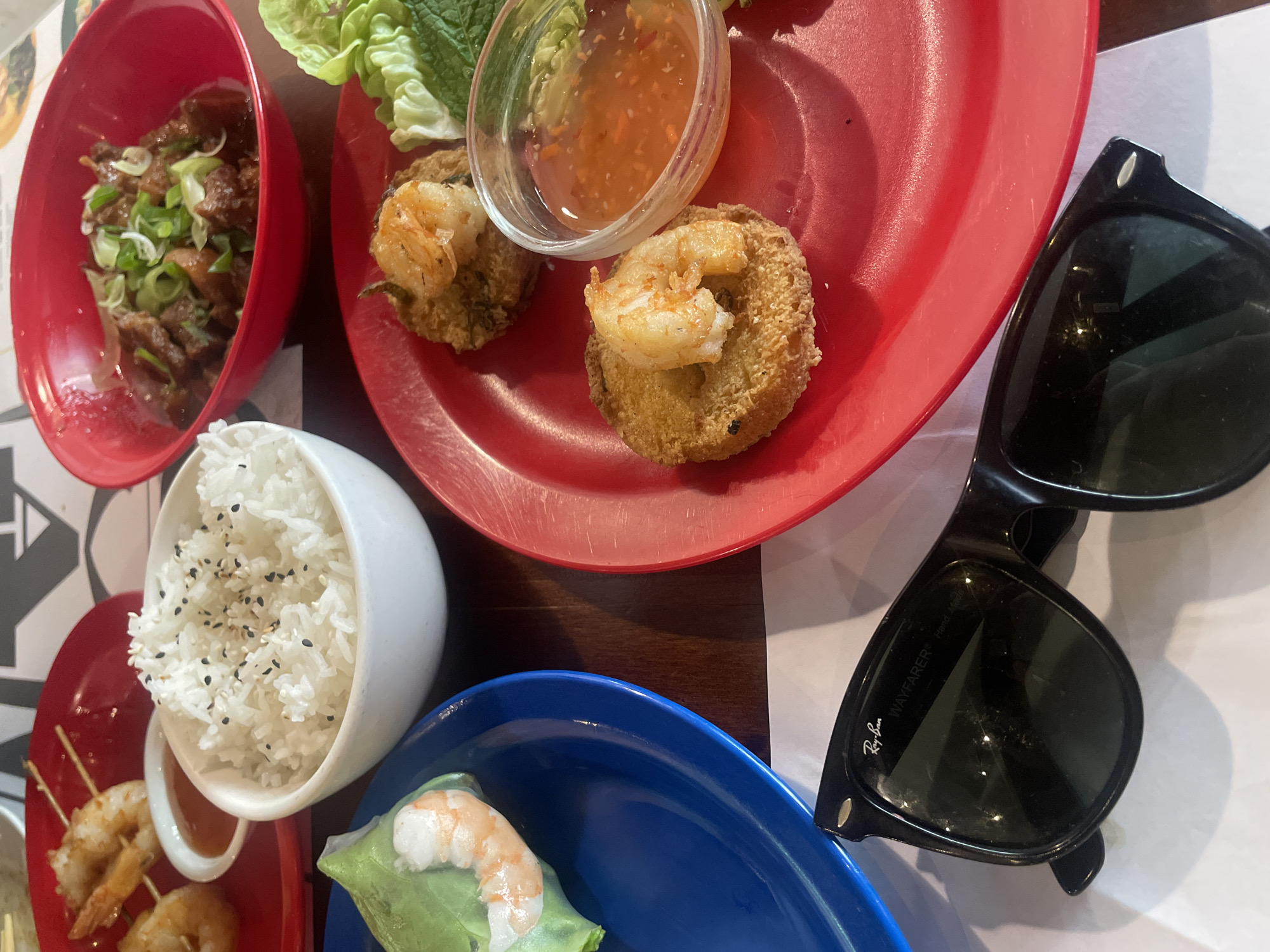Red beverages served in mason jars spotted in Barcelona