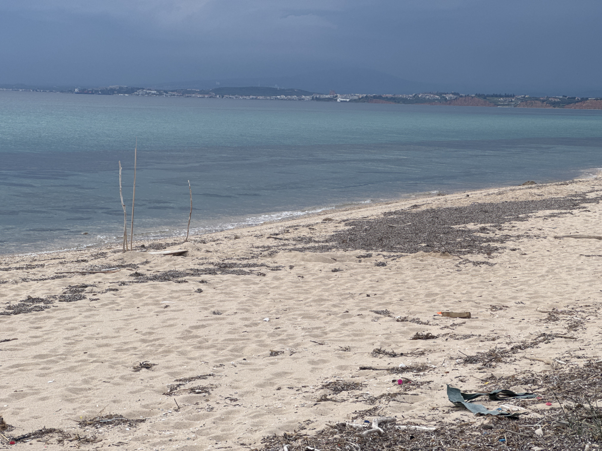 Coastal scenes documented near Nea Potidea, Greece