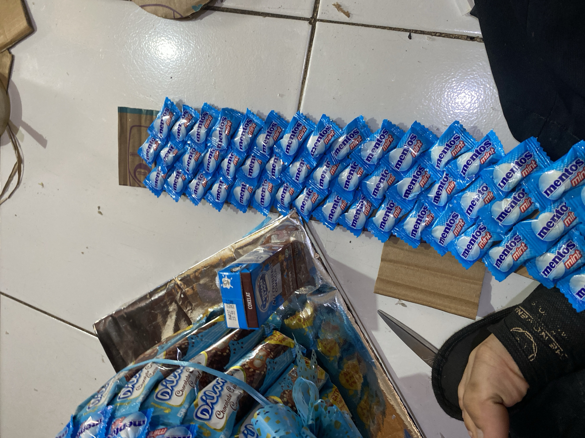 Handmade snack tower gift assembled at home in Ta', Indonesia