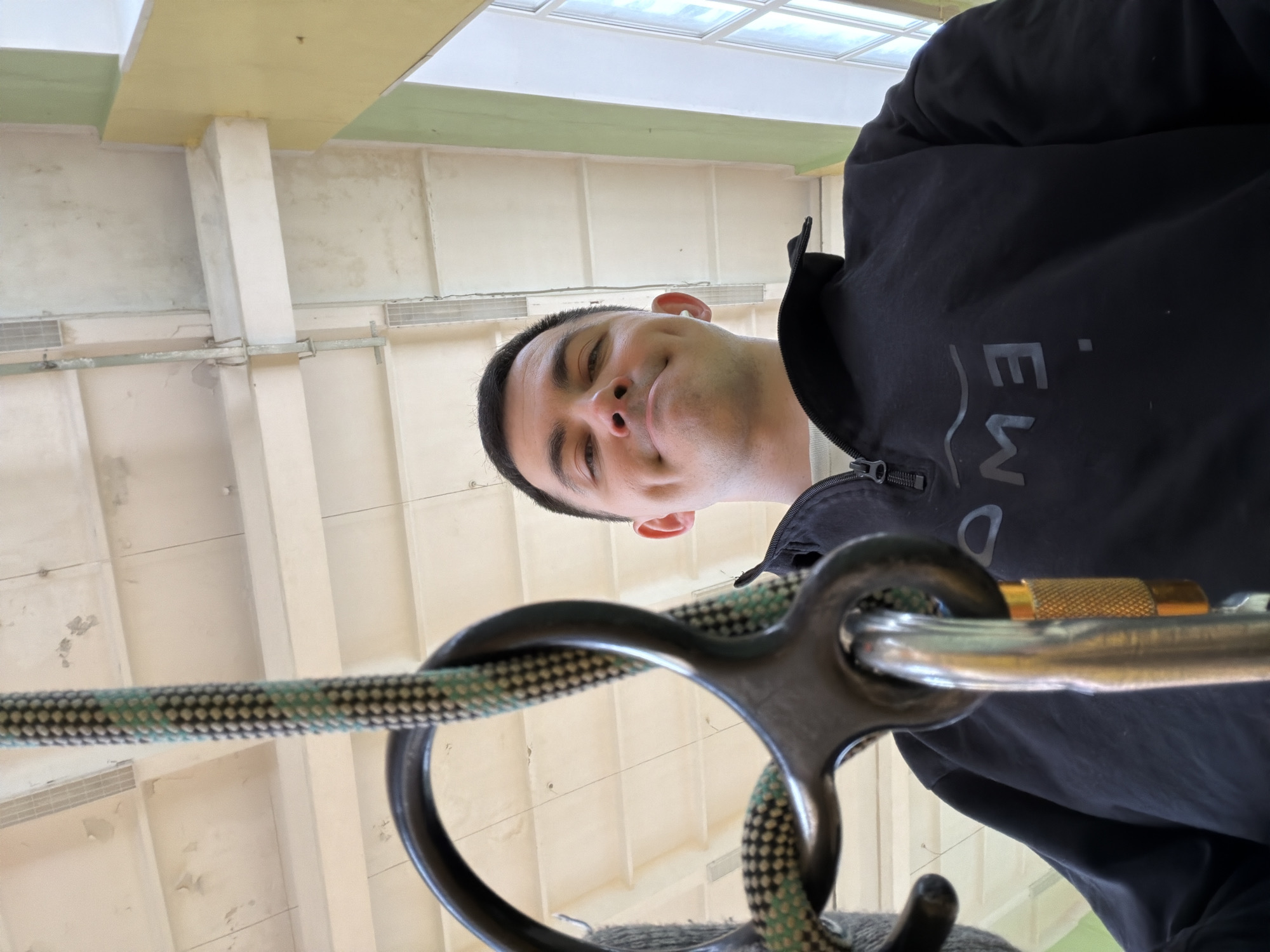Indoor rock climbing session documented at Izhevsk gym
