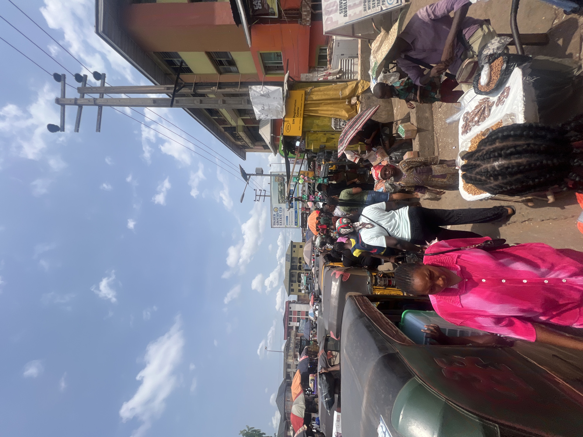 Morning street market activity documented across Onitsha, Nigeria