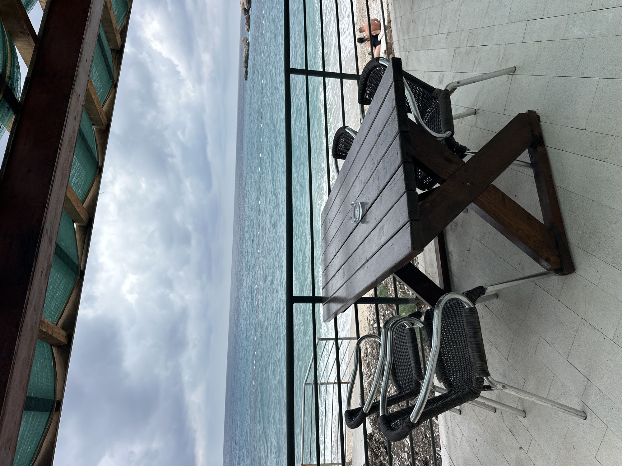 Overcast beach day documented in Drobnići, Montenegro