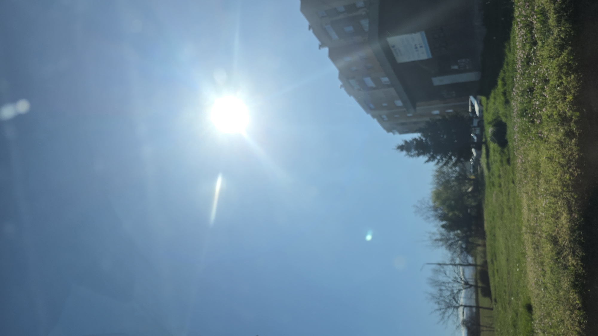 Clear sunny morning documented in Blagoevgrad, Bulgaria