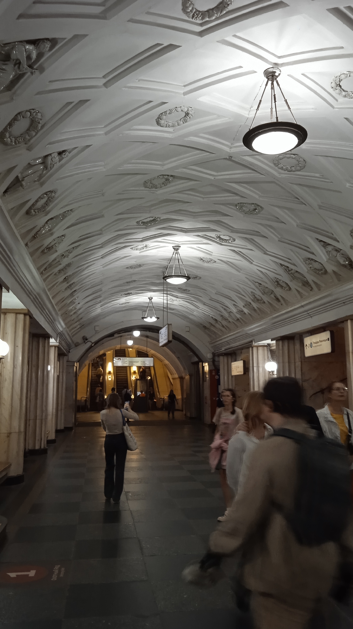Multiple angles inside a grand metro station