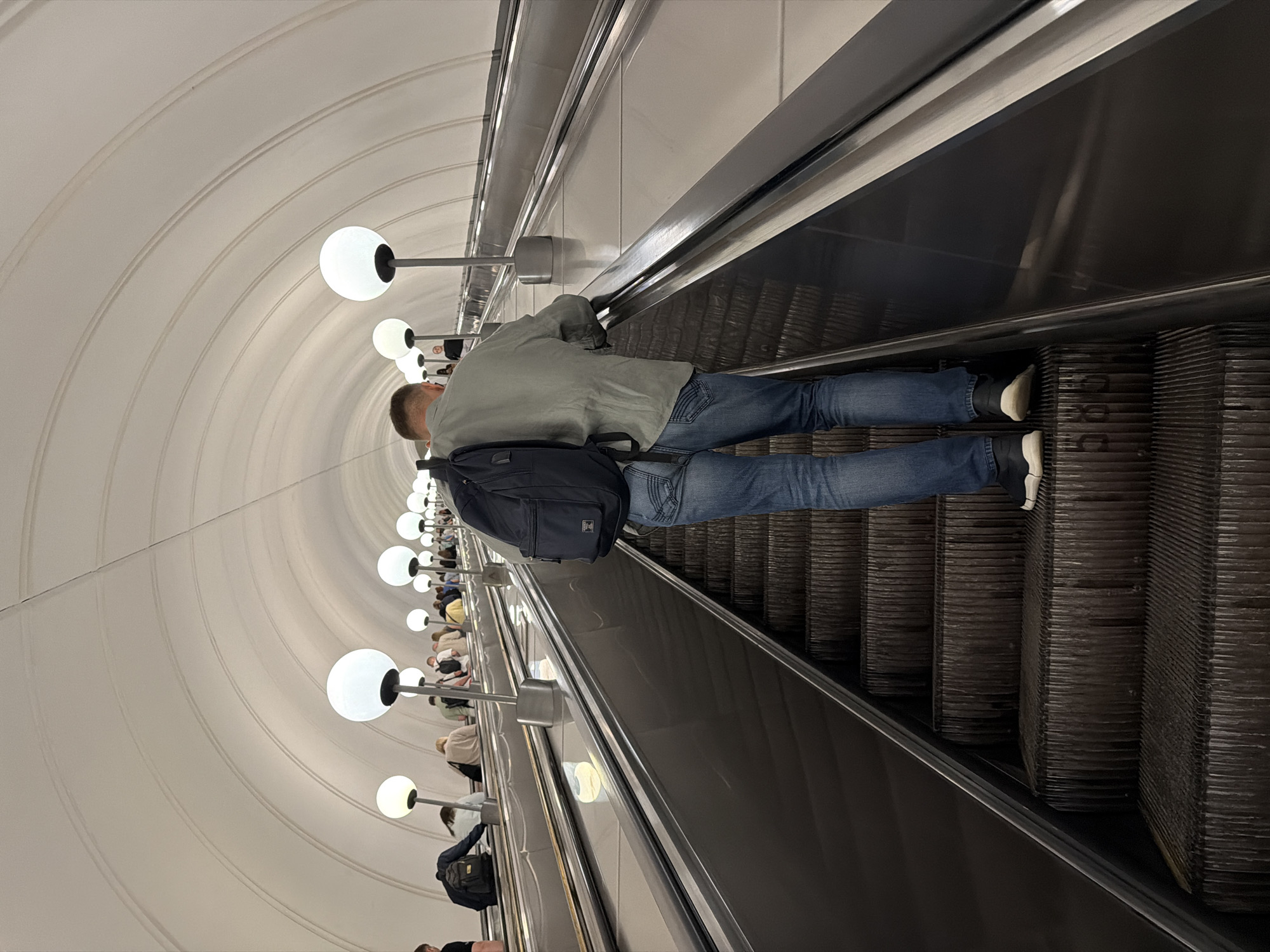 Moscow Metro and city streets on a summer morning