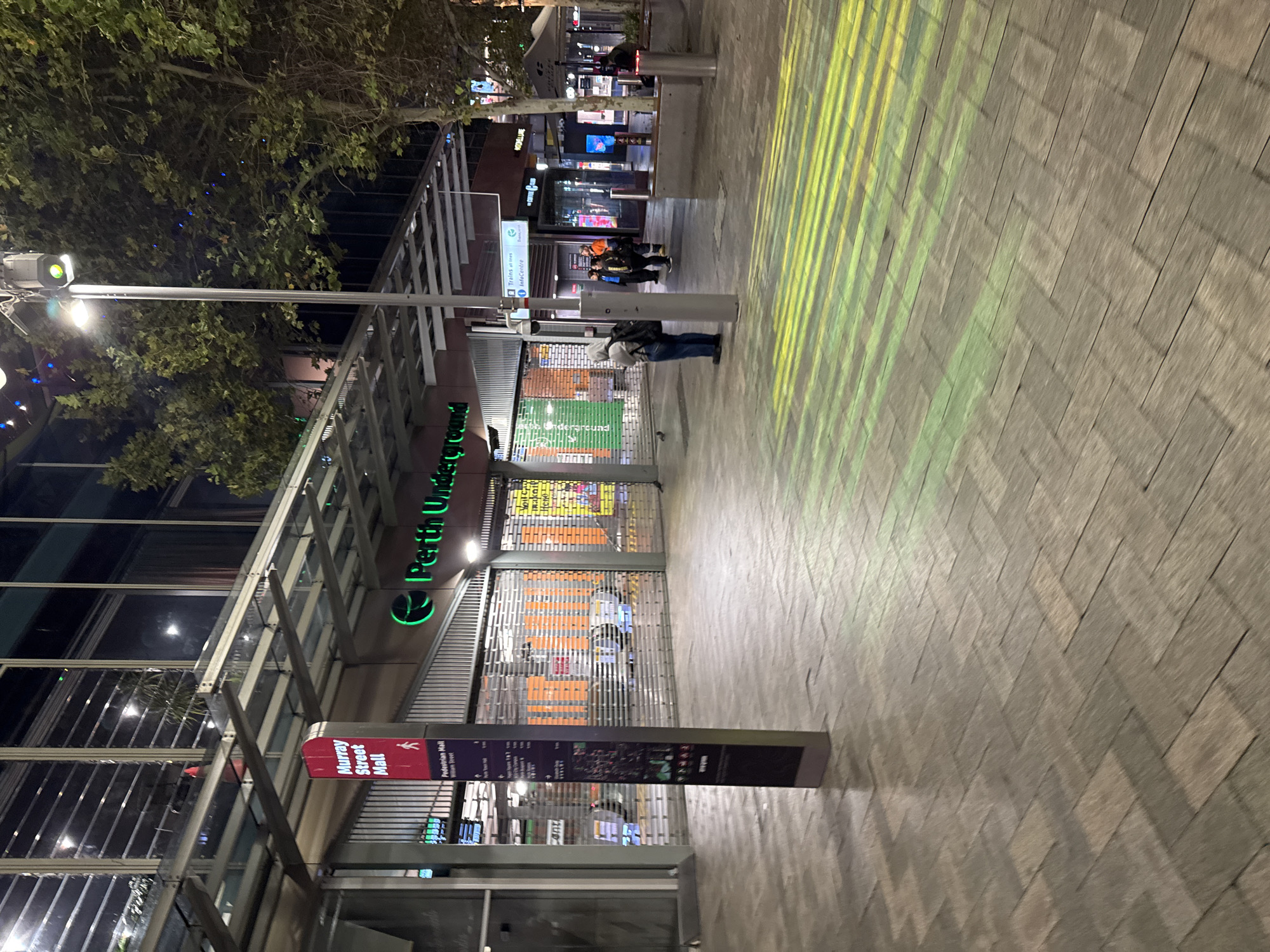 Evening walkthrough captures Perth CBD streetscapes and commercial district