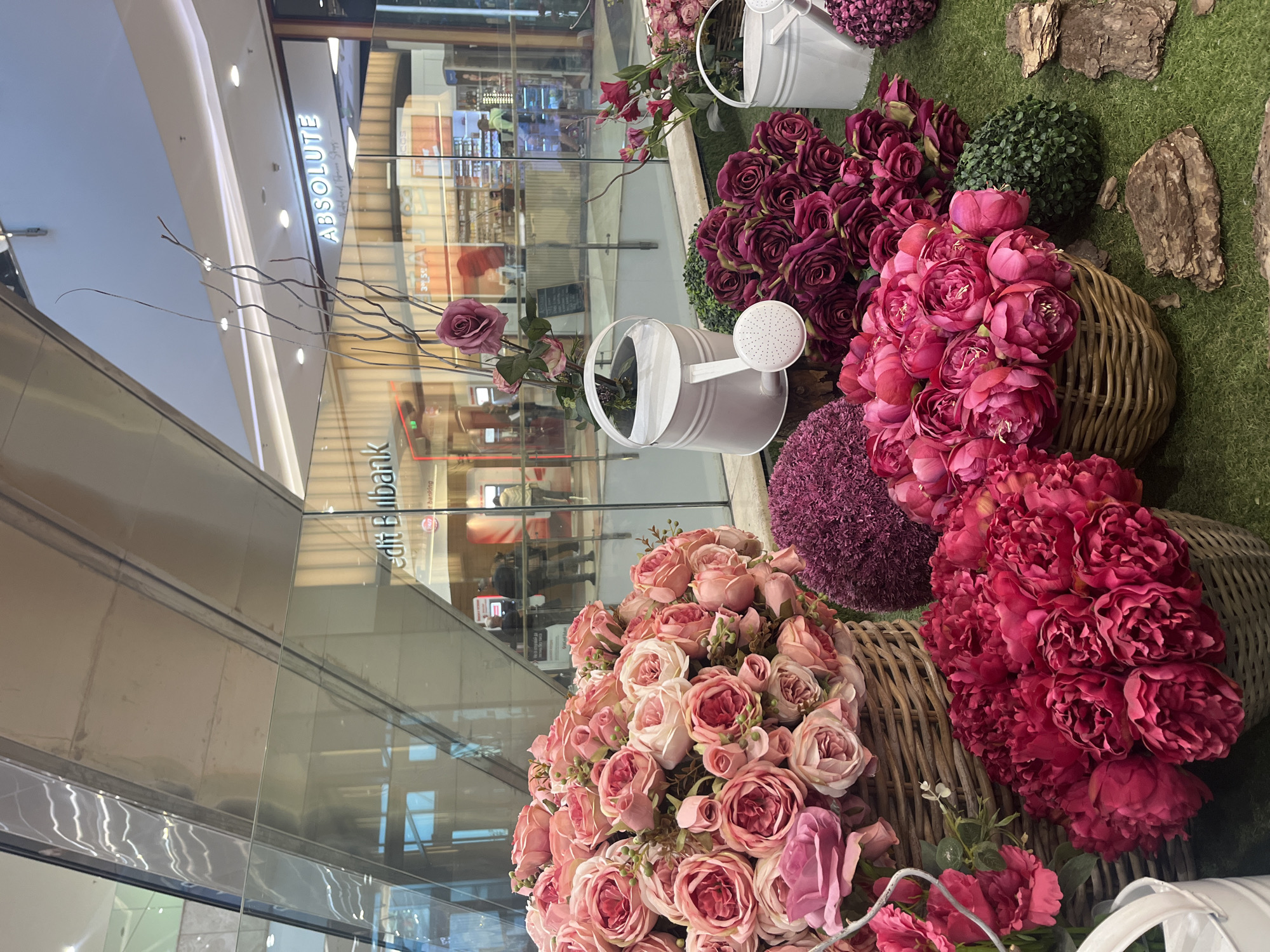 Floral display observed in Sofia shopping mall