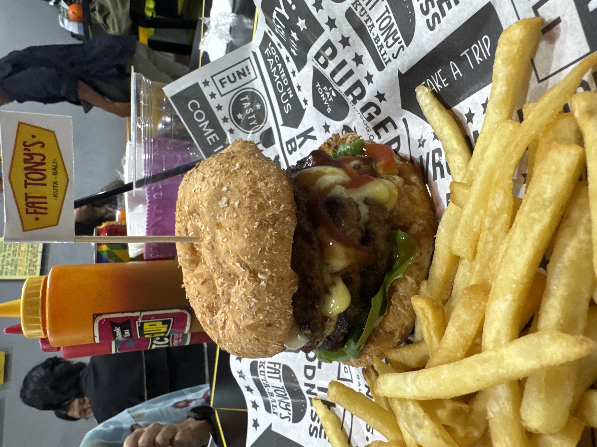 Lunch documented at Fat Tony's restaurant in Kuta, Bali